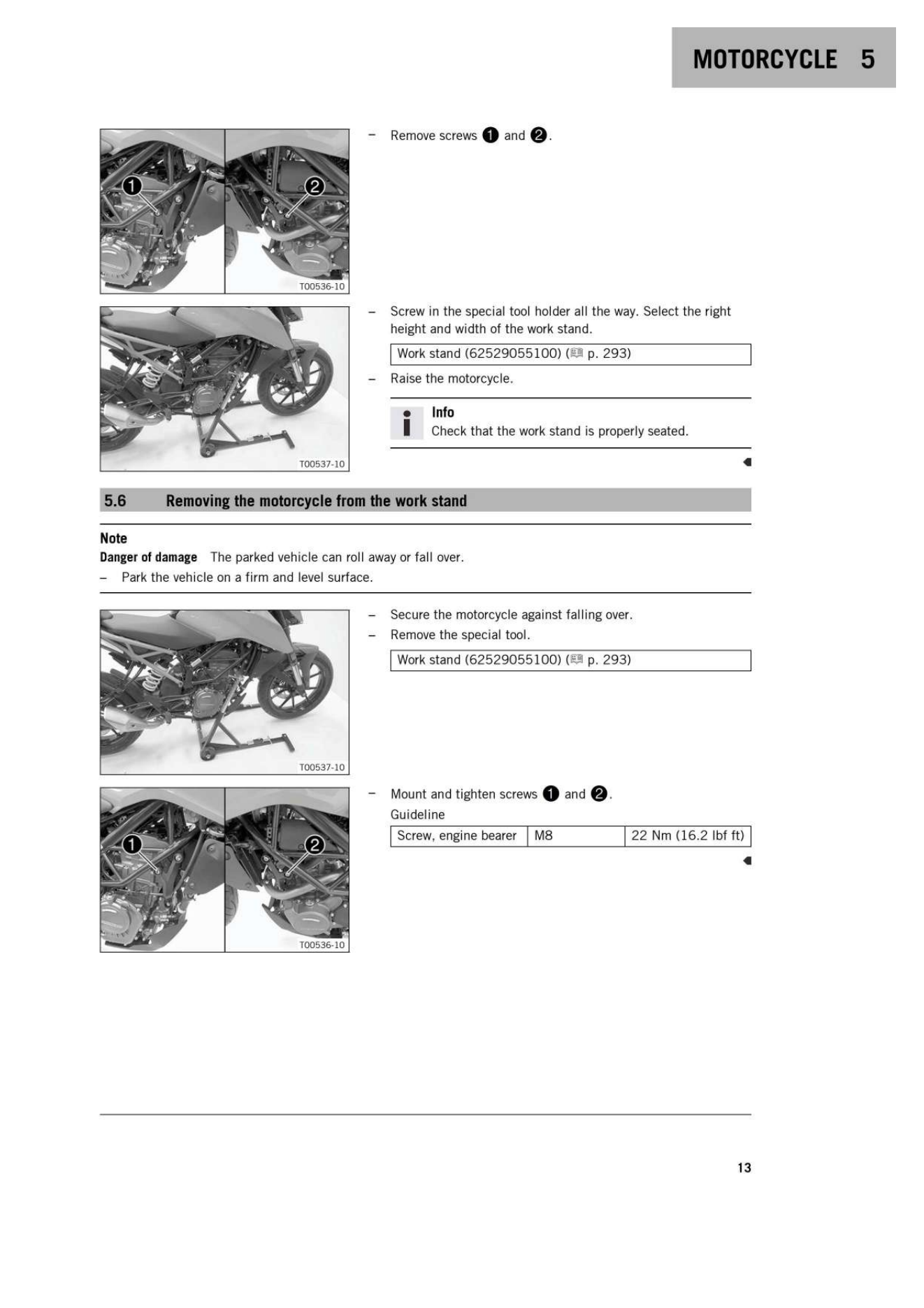 原版英文2017年KTM DUKE125维修手册插图1