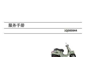 原版英文2021年Vespa sei giorni 300 hpe ABS 维斯帕gts300 维斯帕6日维修手册（含高清电路图）