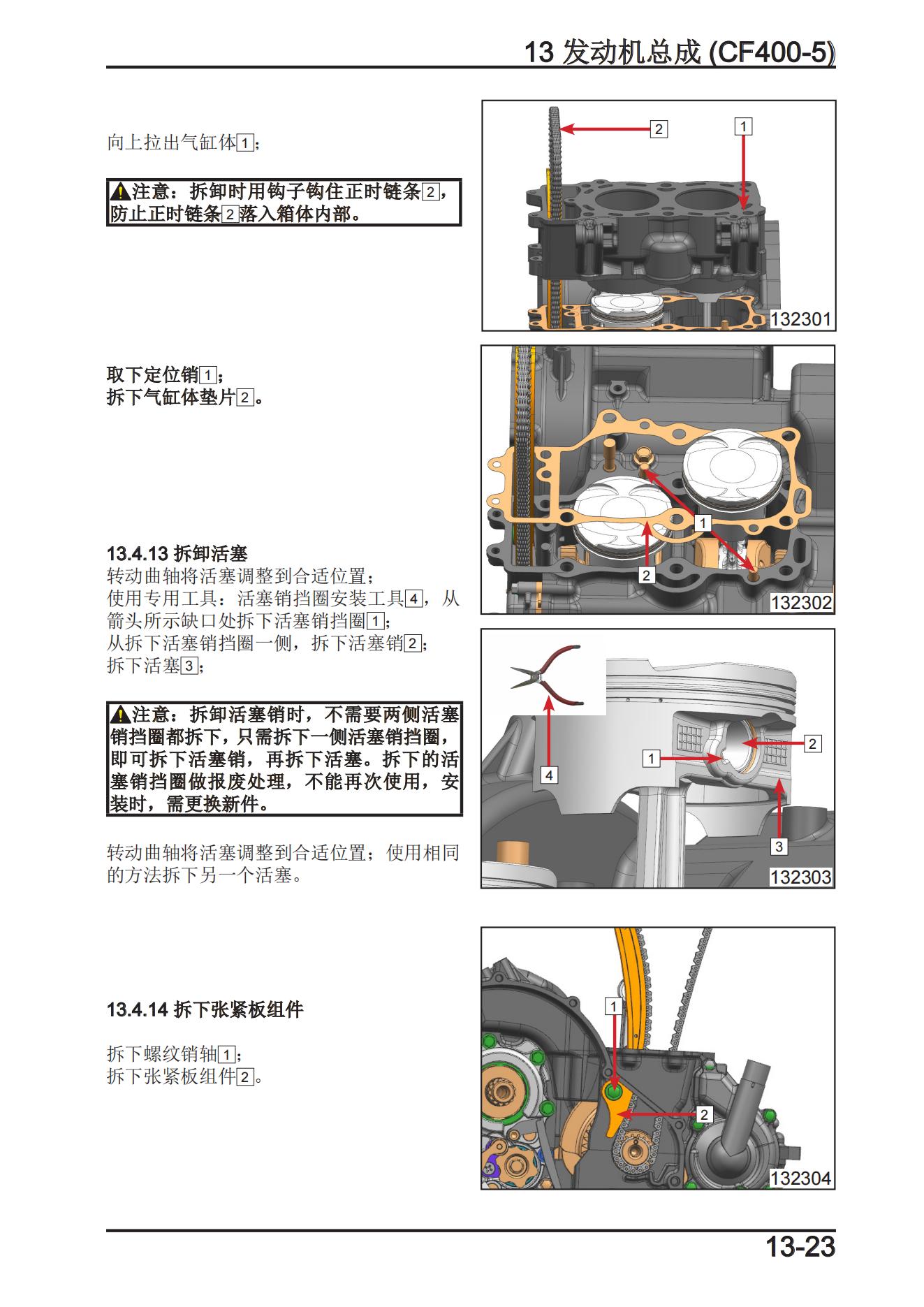 中文原版春风2018CFMOTO CF400GT CF650GT维修手册插图4