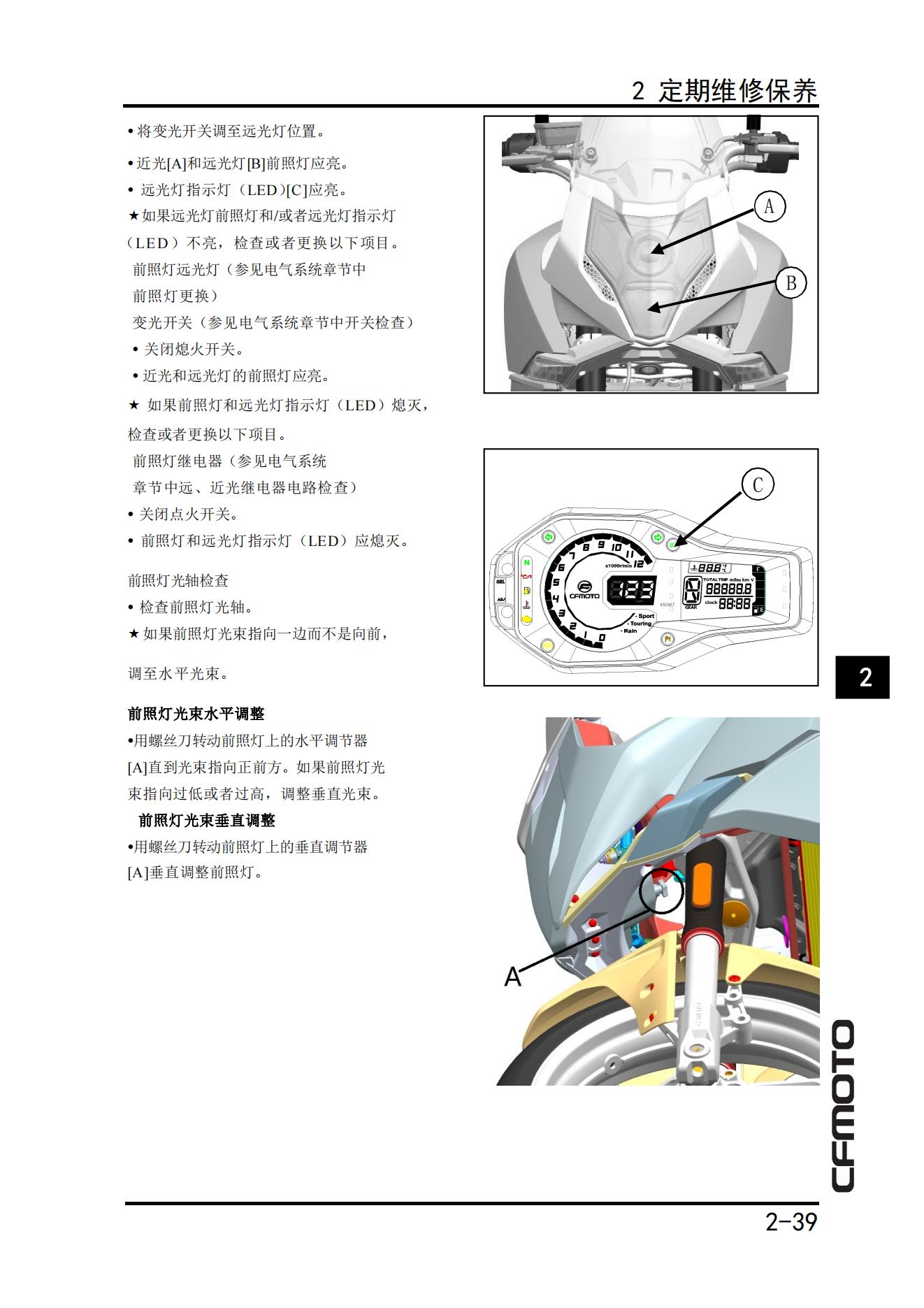 中文原版春风cfmoto 650MT维修手册春风MT650插图1