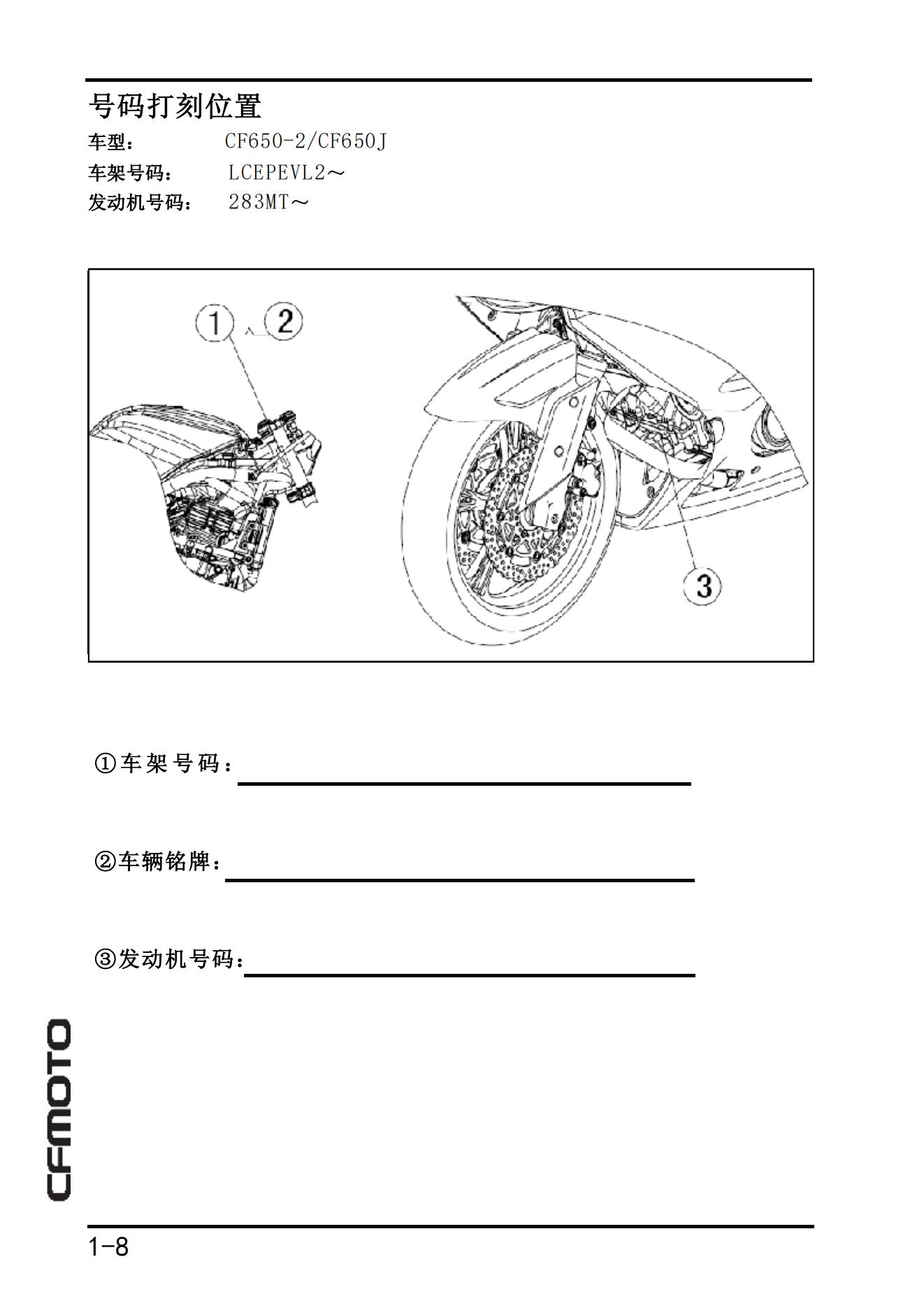 中文原版2015春风国宾650维修手册CF650-2 CF650J (ABS)春风650NK650cfmoto插图1