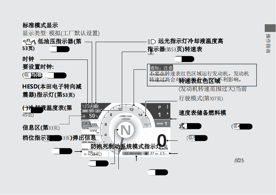 简体中文2020年CBR1000ST,CBR1000SP用户手册插图3
