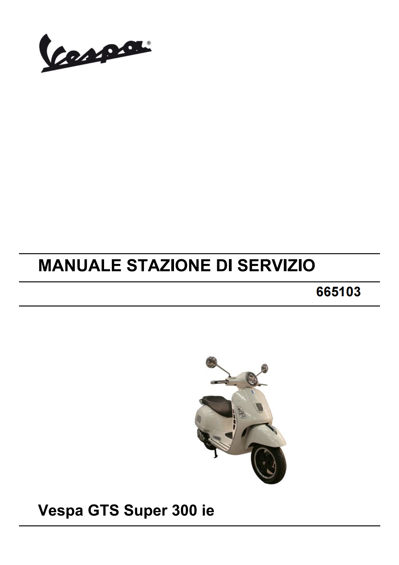 原版英文2019年Vespa GTS 300维修手册维斯帕gts300维修手册插图