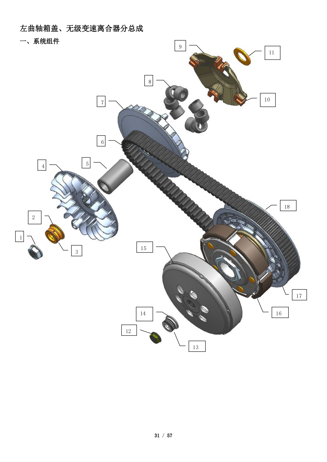 升仕ZT1P77MP发动机维修手册适用于350M 350D 350E 350排量的所有踏板车发动机插图4