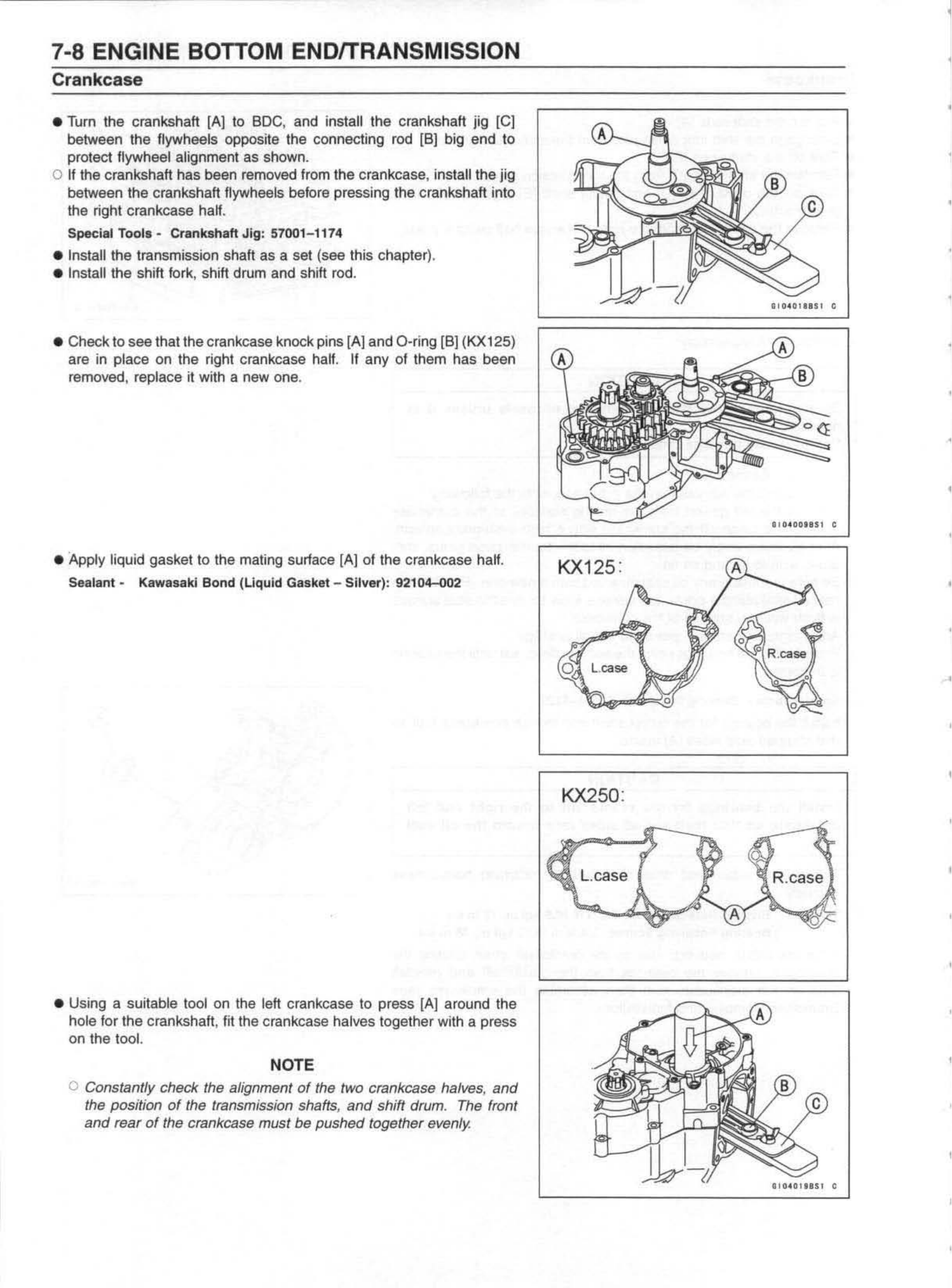 原版英文1999-2002年川崎kx125 kx250维修手册kawasaki kx125 kx250 维修手册插图4