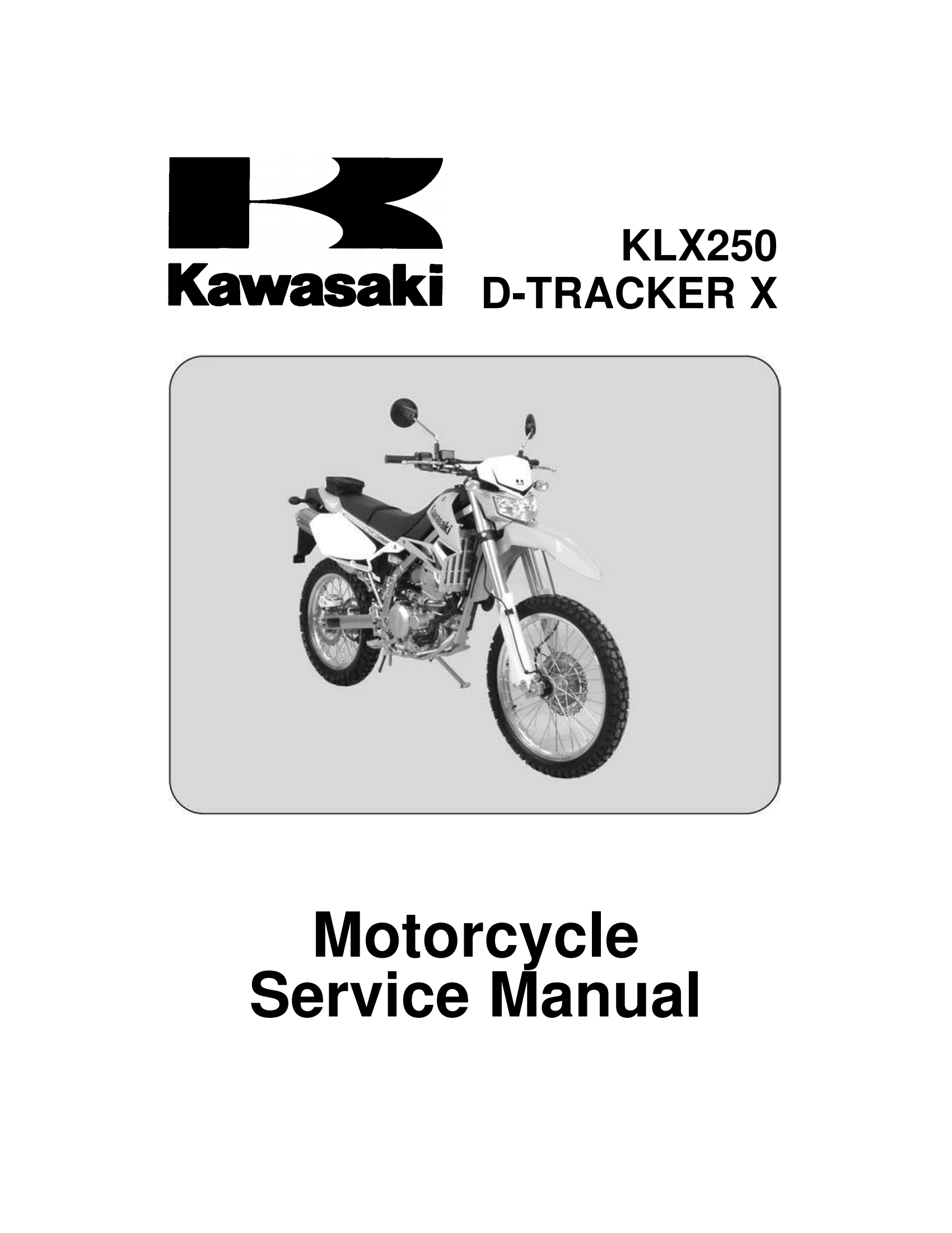 原版英文2009-2014年川崎klx250维修手册kawasaki klx250 维修手册D-TRACKER X插图