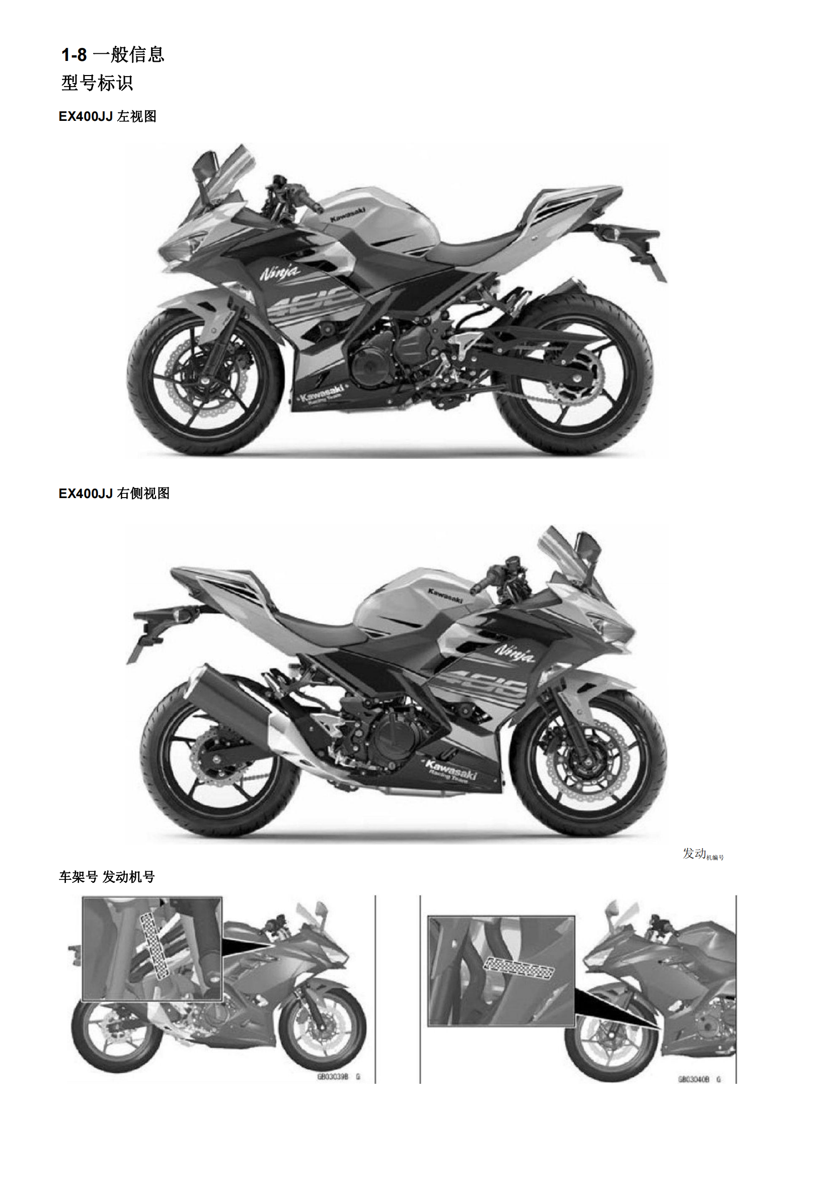 简体中文2018-2022年川崎Ninja400 kawasaki ninja400维修手册插图2