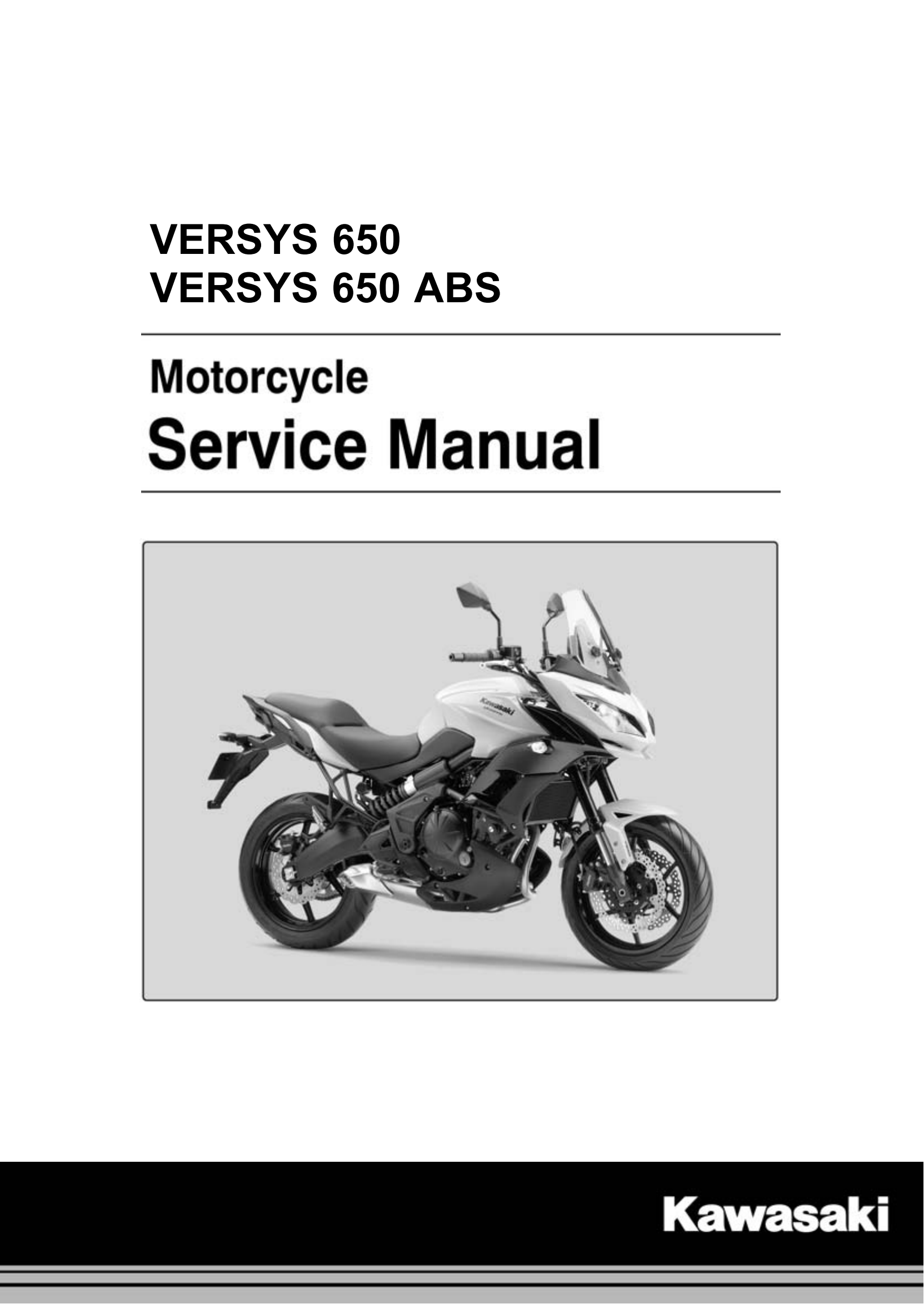 原版英文2015-2017年川崎Versys 650 ABS维修手册异兽650维修手册插图