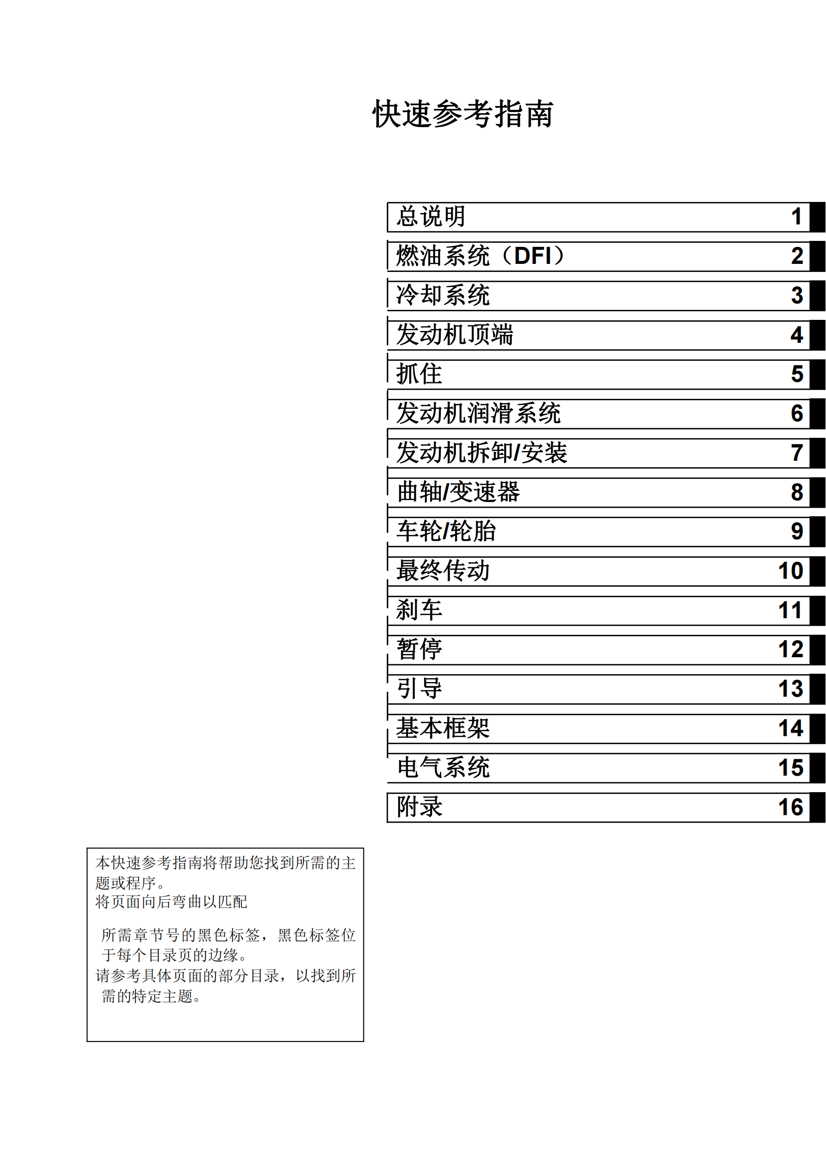 简体中文2000-2006年川崎vn1500 Kawasaki VN1500N VN1500T维修手册插图1