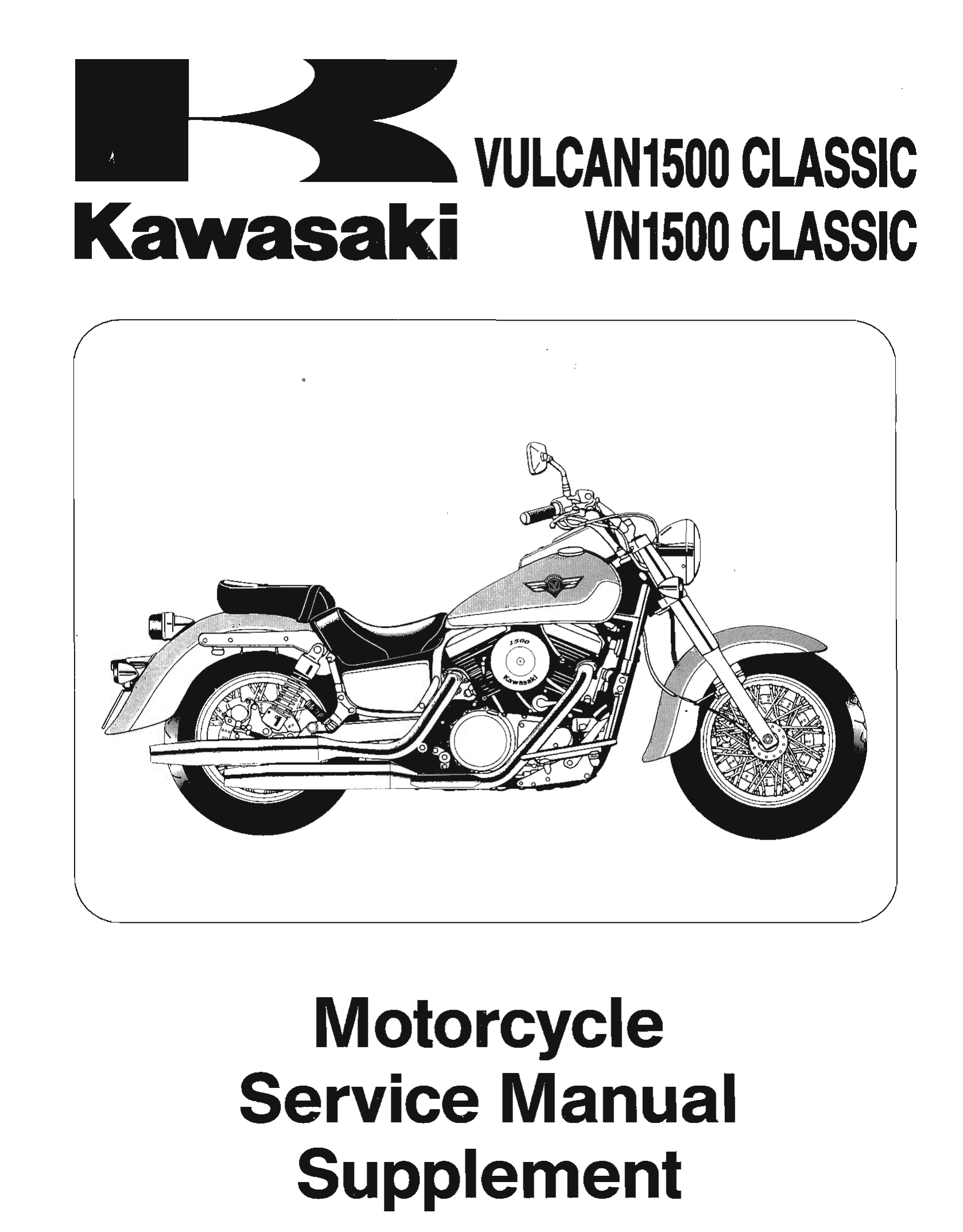 原版英文1996-1997年川崎vn1500 VULCAN Kawasaki VN1500D维修手册插图
