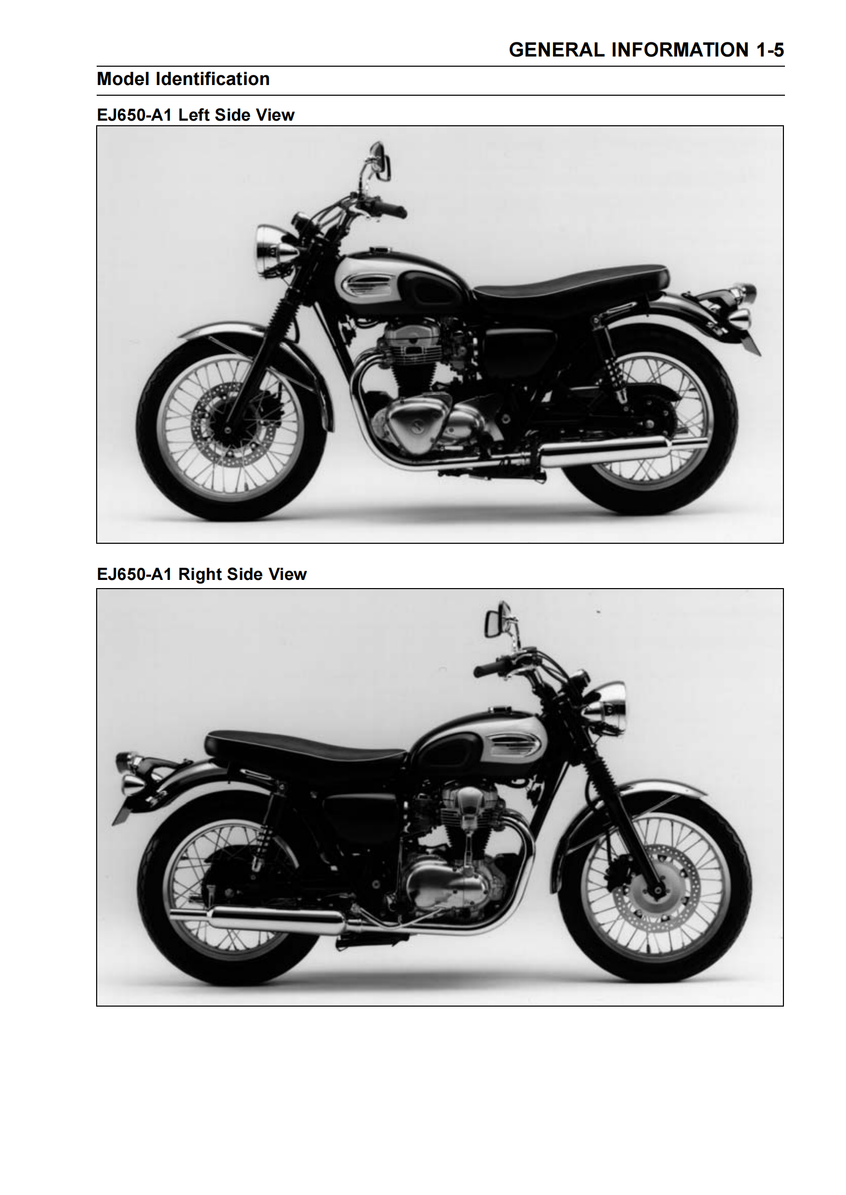 原版英文1999-2008年川崎w650 Kawasaki w650维修手册插图2