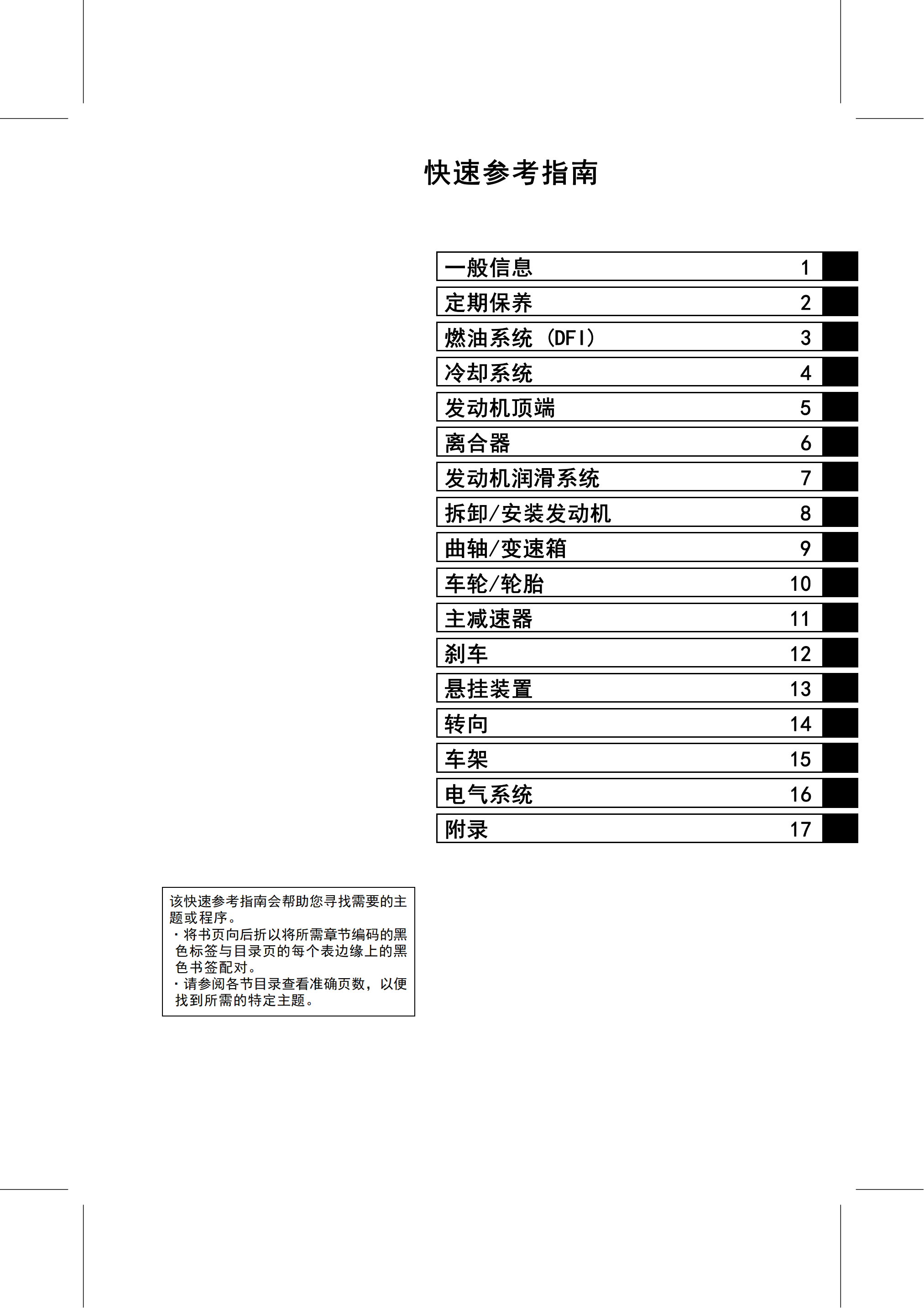 原版中文2013-2018年川崎Z250 kawasaki z250维修手册插图1