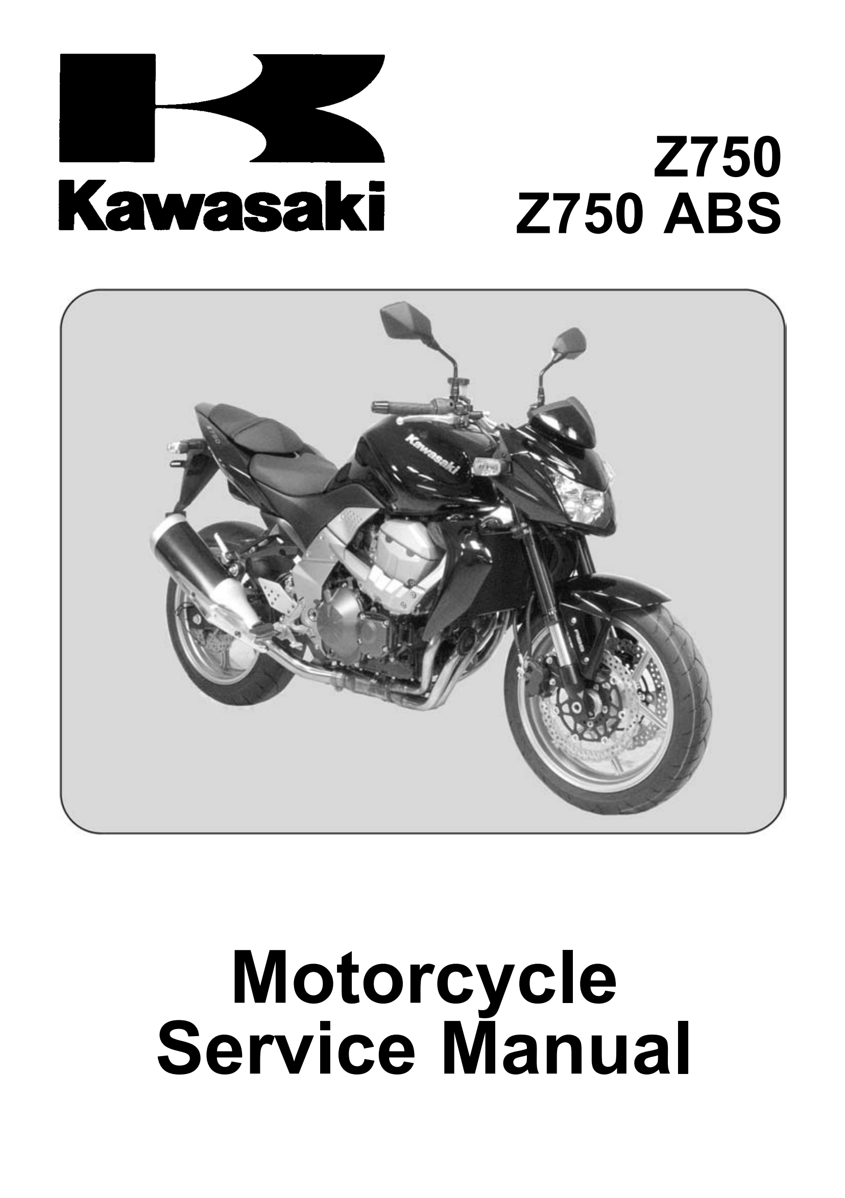 原版英文2007-2013年川崎 z750 Kawasaki Z750维修手册插图