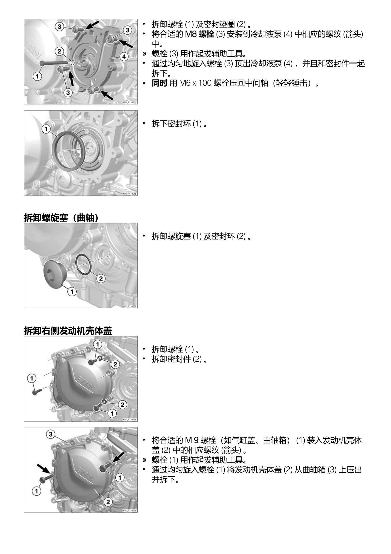 原版中文21-24年宝马f900xr f900r发动机维修手册插图