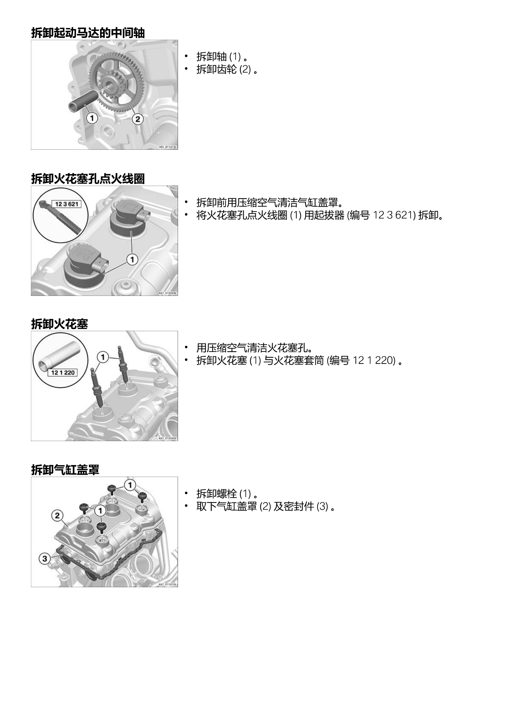 原版中文21-24年宝马f900xr f900r发动机维修手册插图3