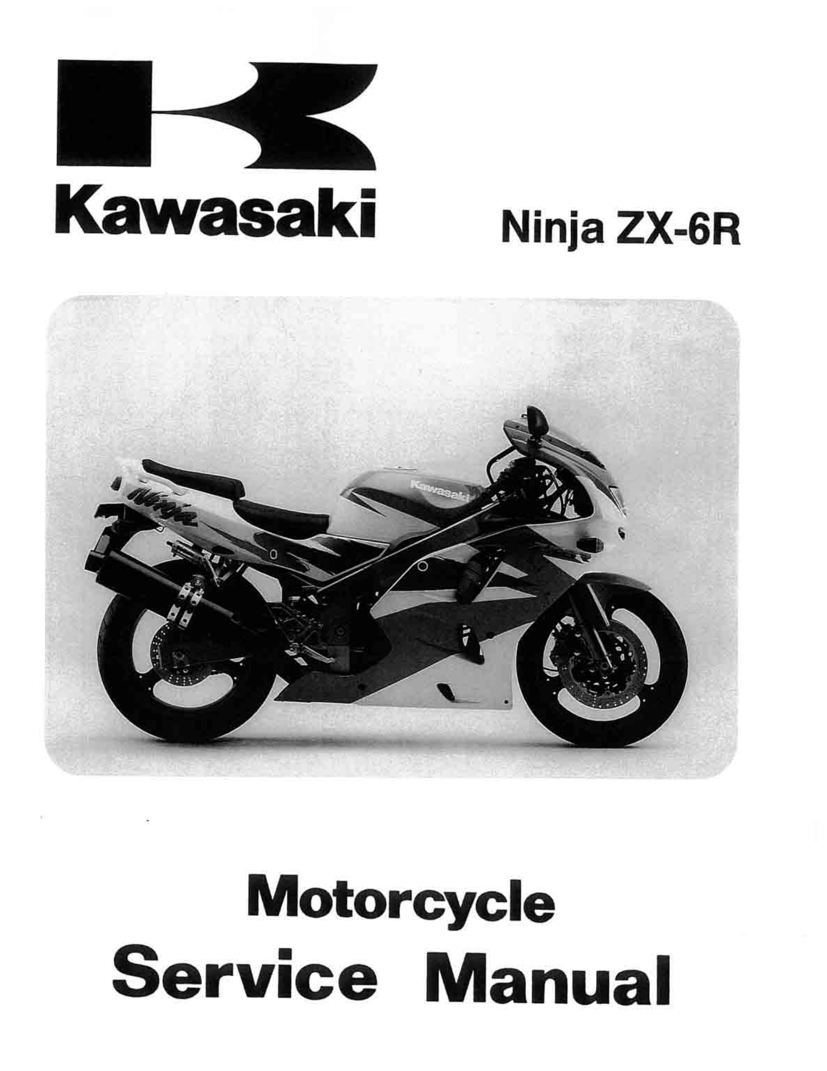 原版英文95-97年川崎ninja zx6r kawasaki ninja zx-6r维修手册插图