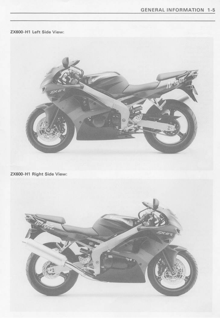 原版英文98-99年川崎ninja zx6r Kawasaki ninja ZX-6R维修手册插图1