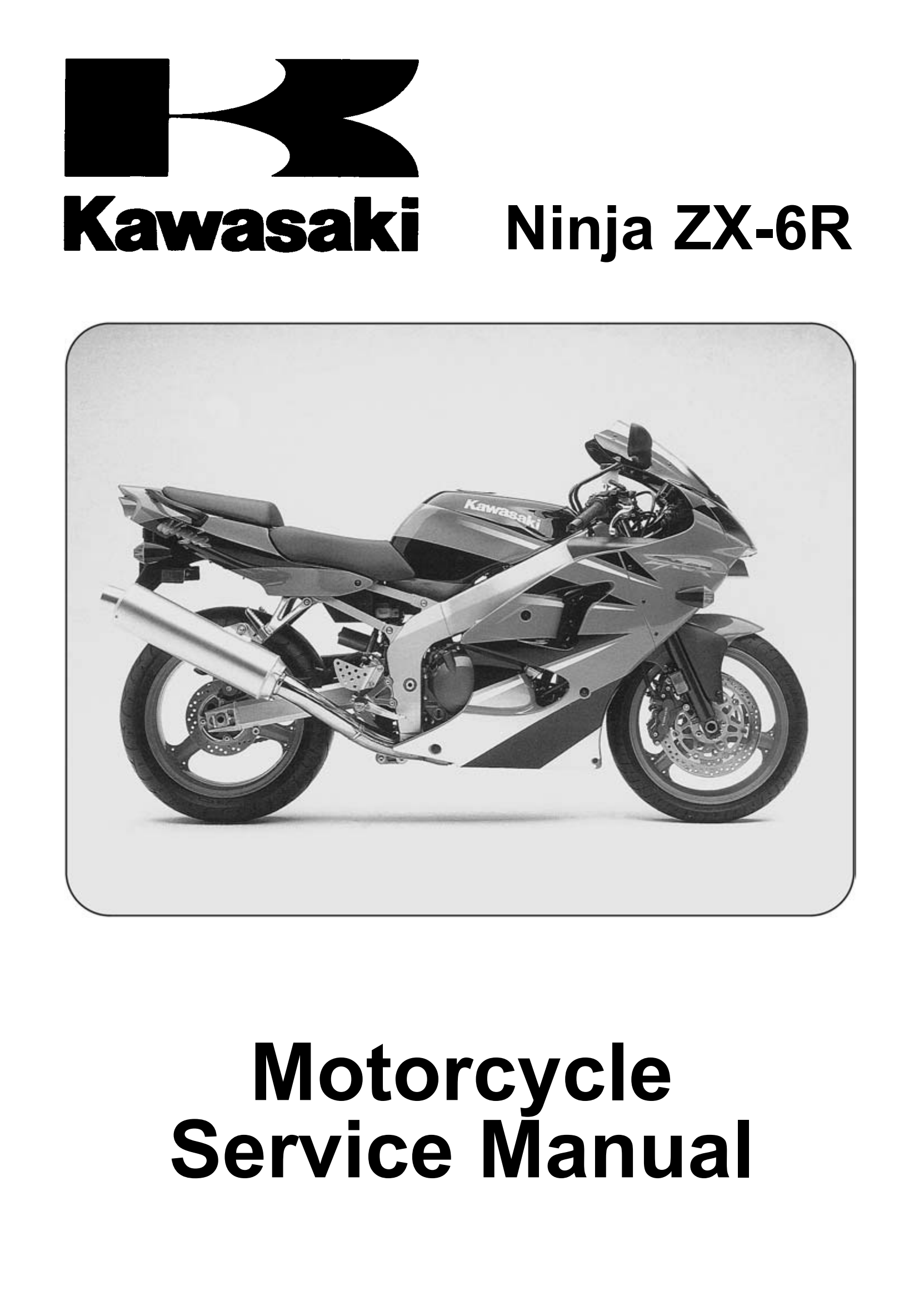 原版英文2000-2002年川崎ninja zx6r kawasaki ninja zx-6r 维修手册插图