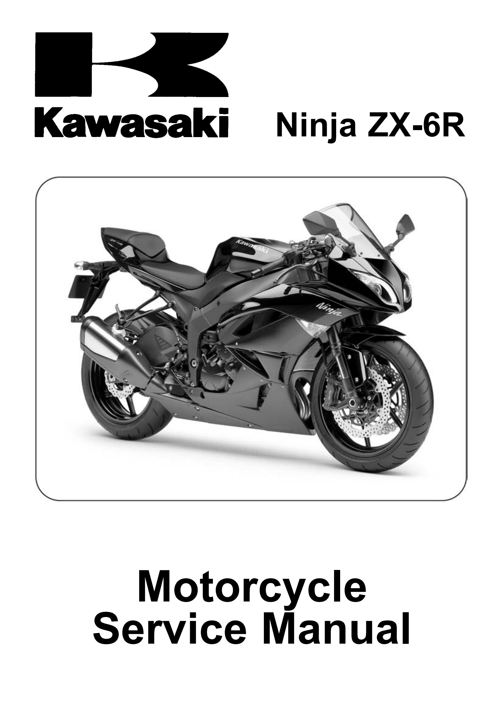 原版英文2009-2012年川崎ninja zx6r kawasaki ninja zx6r 维修手册插图