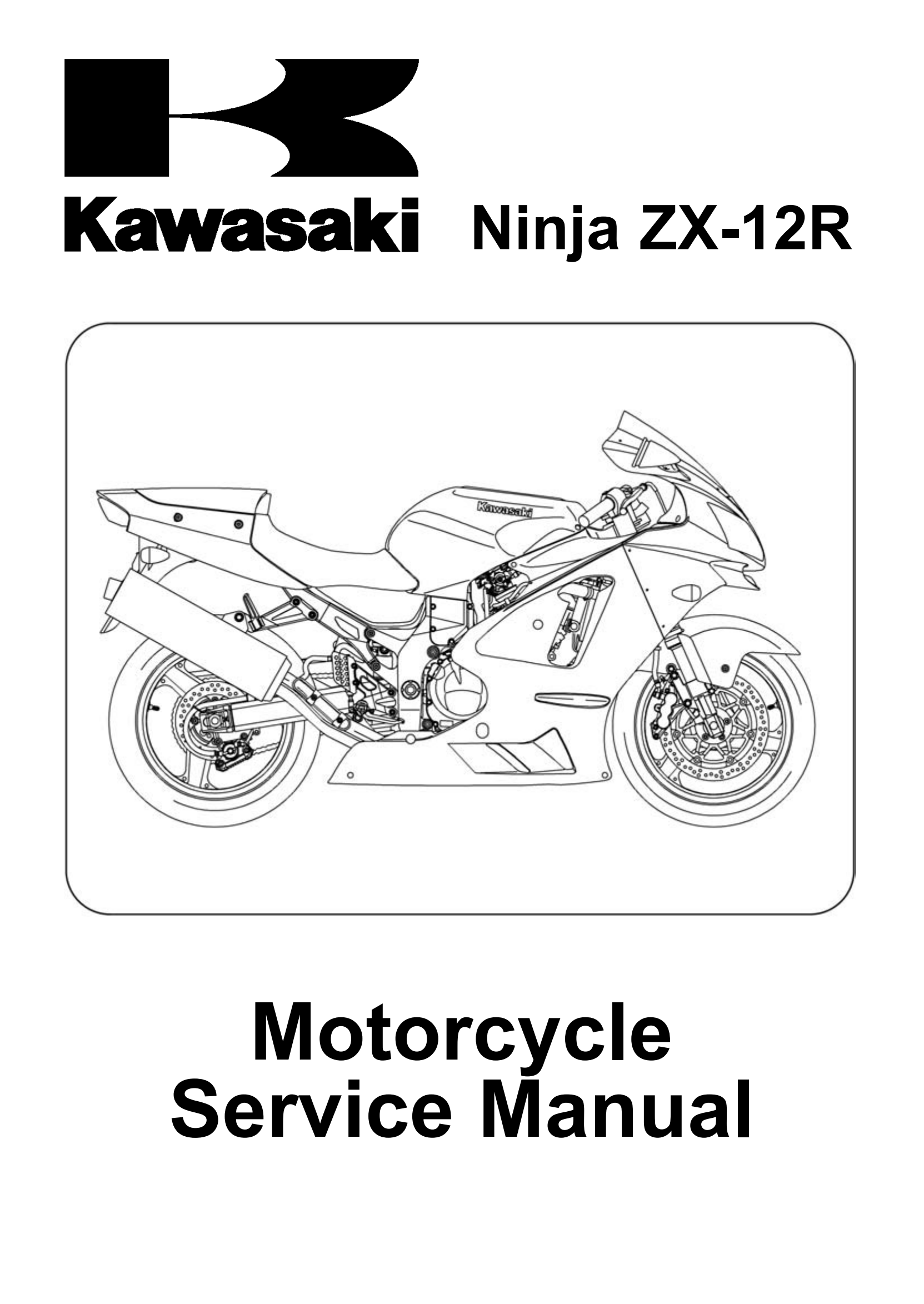 原版英文2002-2004年川崎zx12r kawasaki ZX-12R ZX1200 维修手册插图