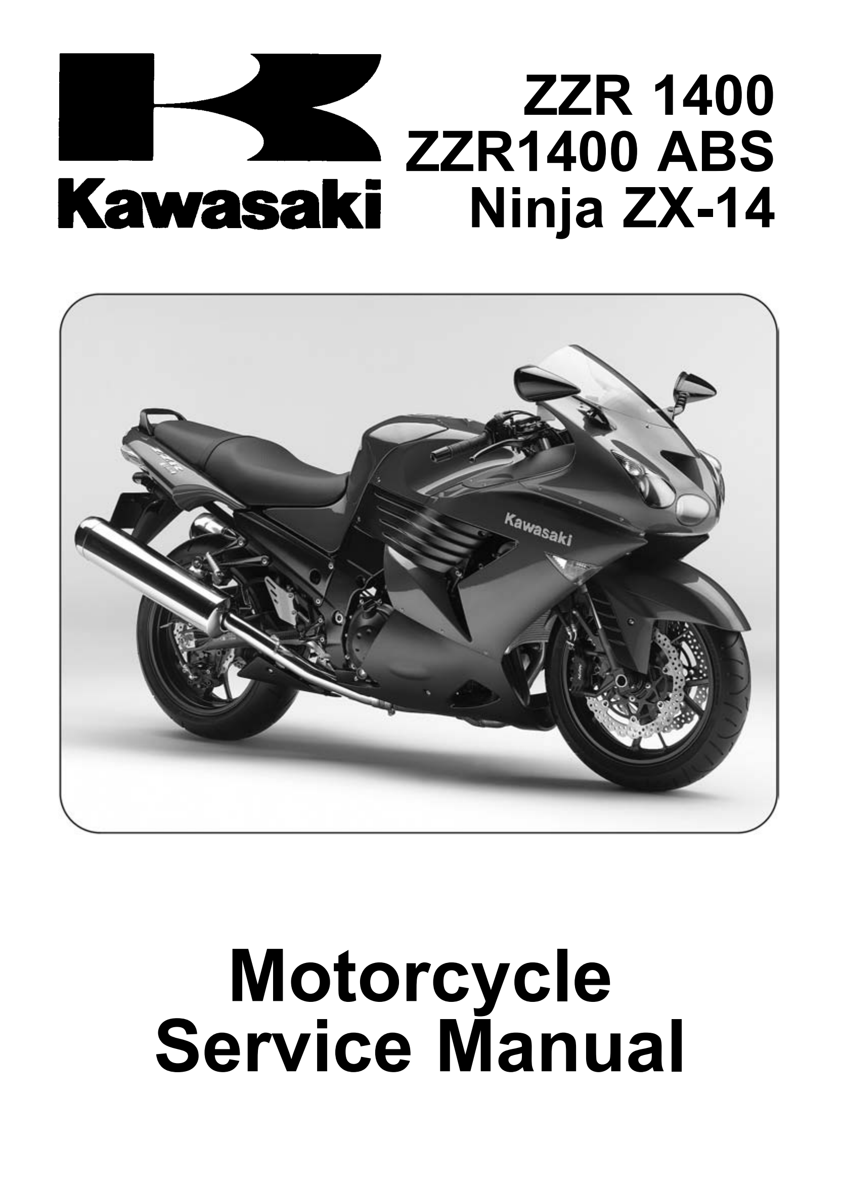 原版英文2006-2007年川崎zzr1400abs ninja zx14rabs Kawasaki ZZR1400 ZX1400维修手册插图