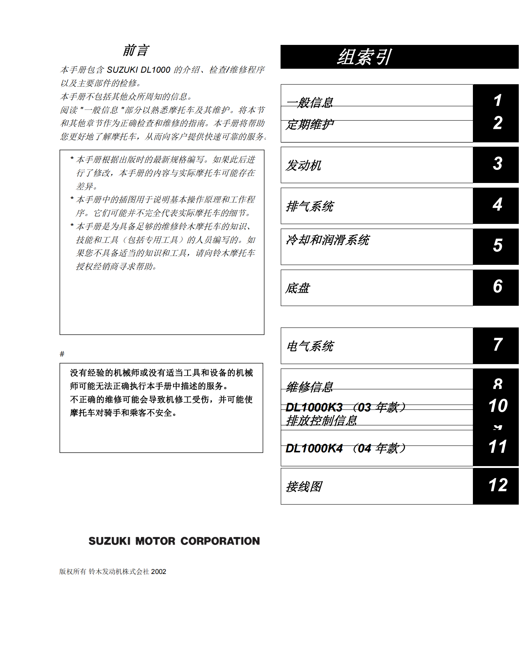 简体中文2005年KLV1000 V-Strom1000 – KLV维修手册插图2