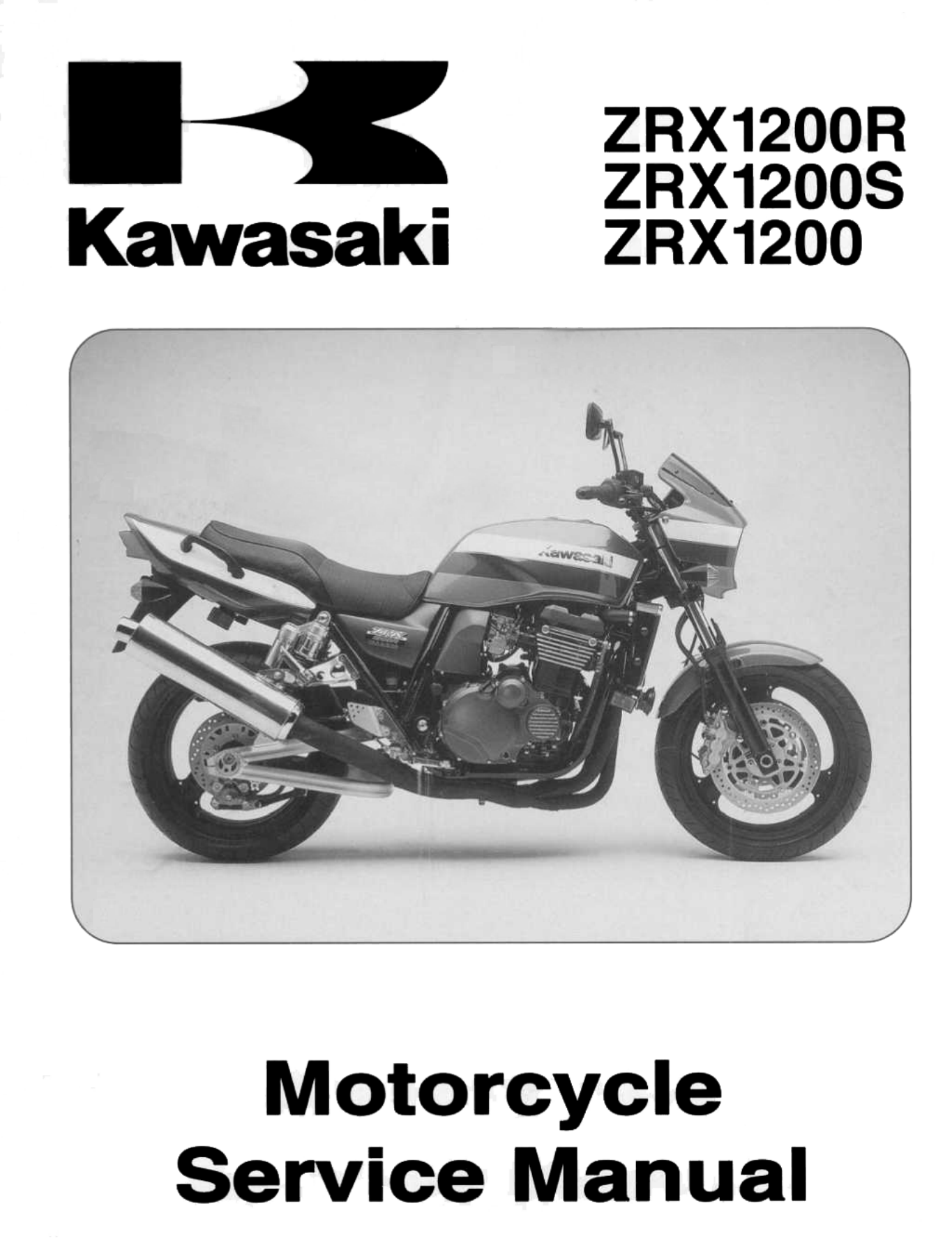 原版英文2001-2007年川崎zrx1200s zrx1200r Kawasaki ZRX1200R ZRX1200S维修手册插图4