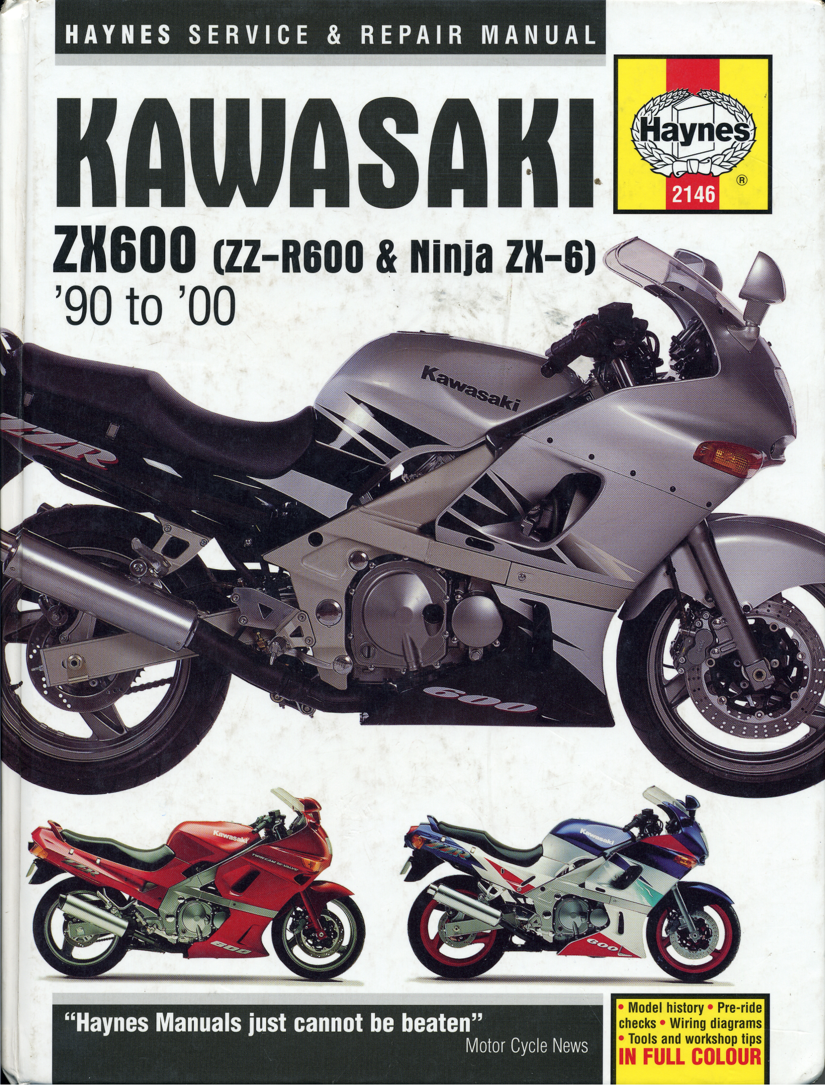 原版英文1990-2000年川崎ZZ-R600 kawasaki zzr600 维修手册插图
