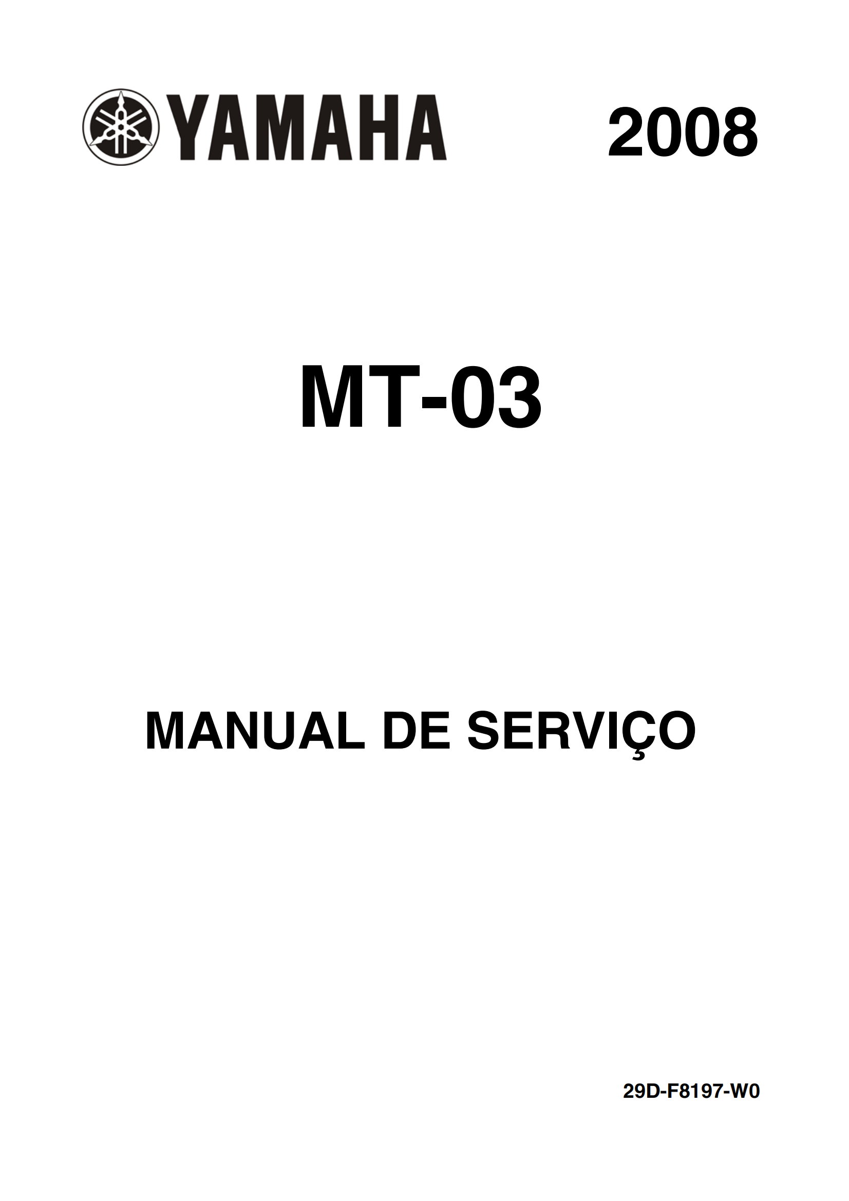 原版葡萄牙语2008年雅马哈mt03 660维修手册yamaha mt03 660维修手册插图