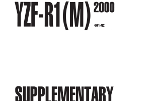 简体中文2000-2001年雅马哈yzfr1雅马哈r1维修手册补充需要和1998-1999年维修手册一起使用
