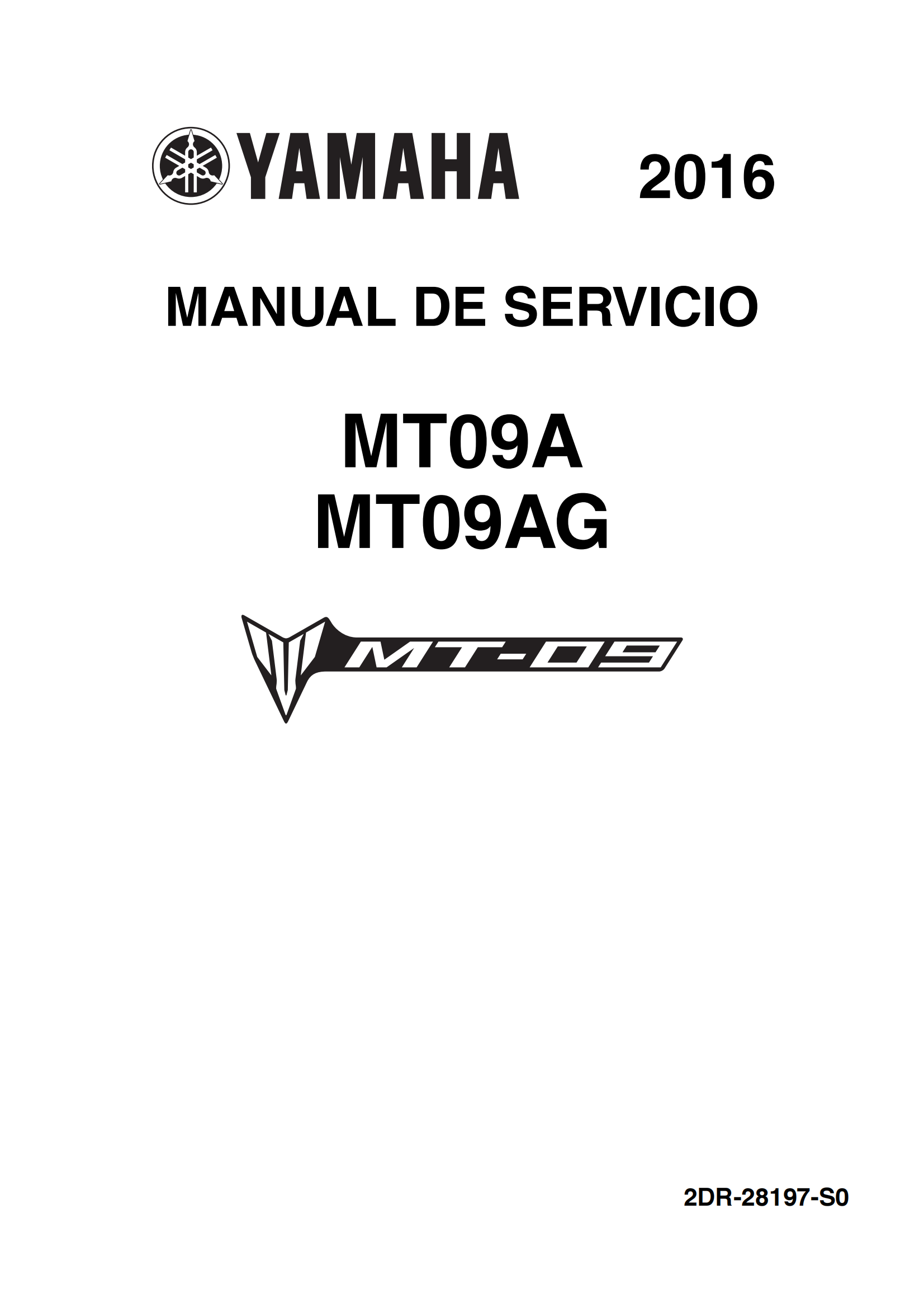 原版西班牙语2016-2019年雅马哈mt09维修手册通用fz09维修手册插图