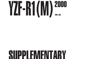 原版英文2000-2001年雅马哈yzfr1雅马哈r1维修手册补充需要和1998-1999年维修手册一起使用