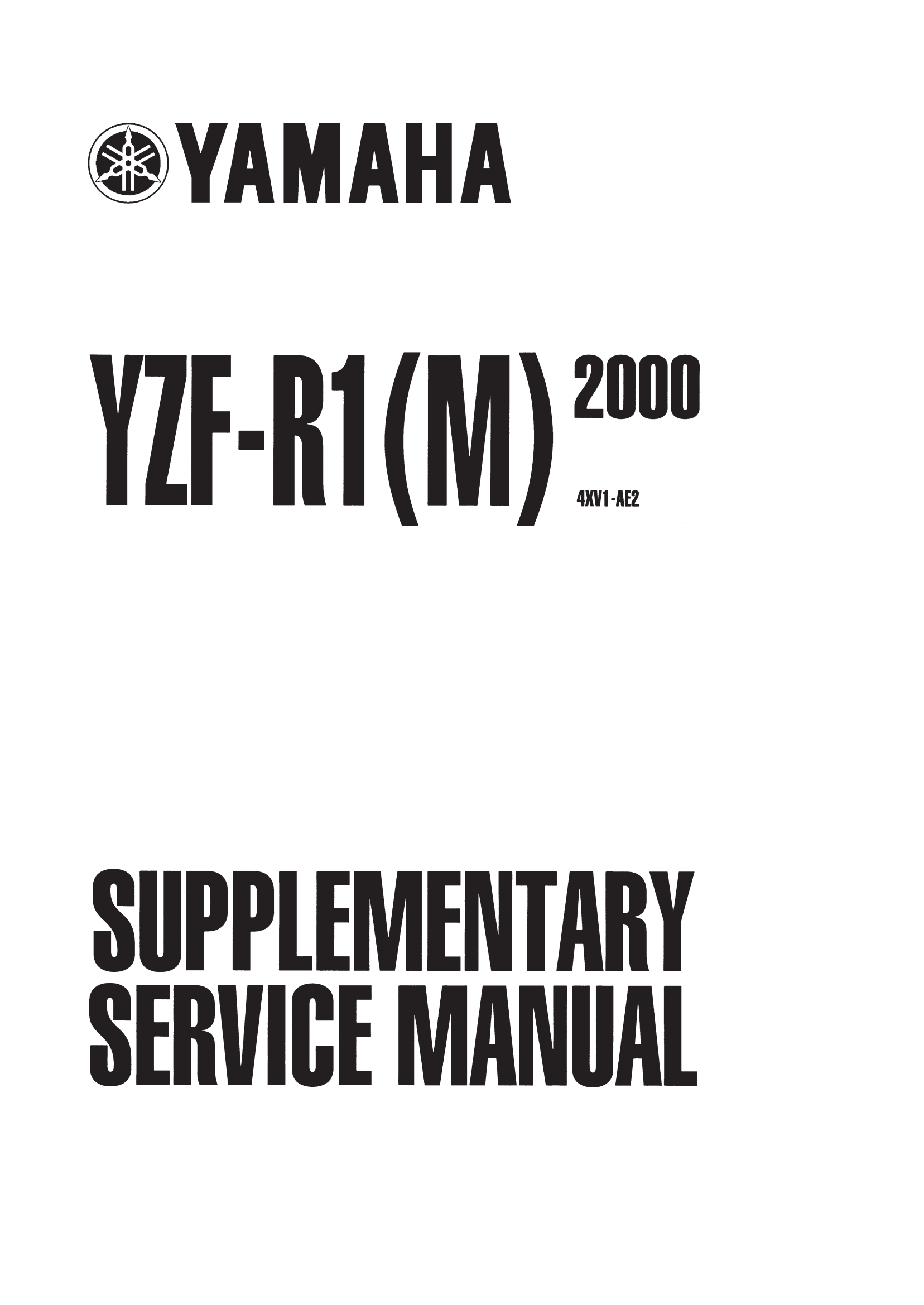 原版英文2000-2001年雅马哈yzfr1雅马哈r1维修手册补充需要和1998-1999年维修手册一起使用插图