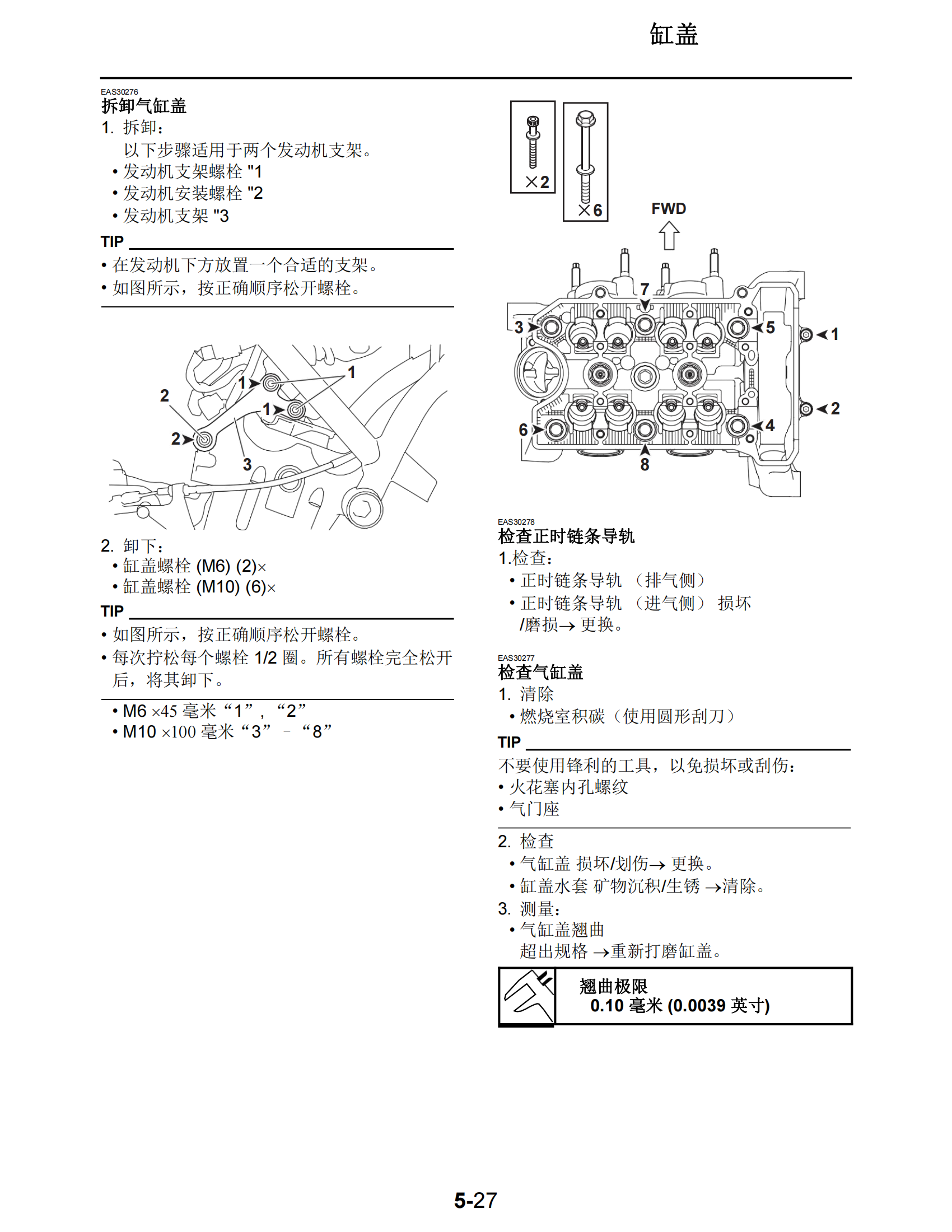 简体中文2016-2017年雅马哈fz07维修手册适用于同年份mt07维修手册插图3