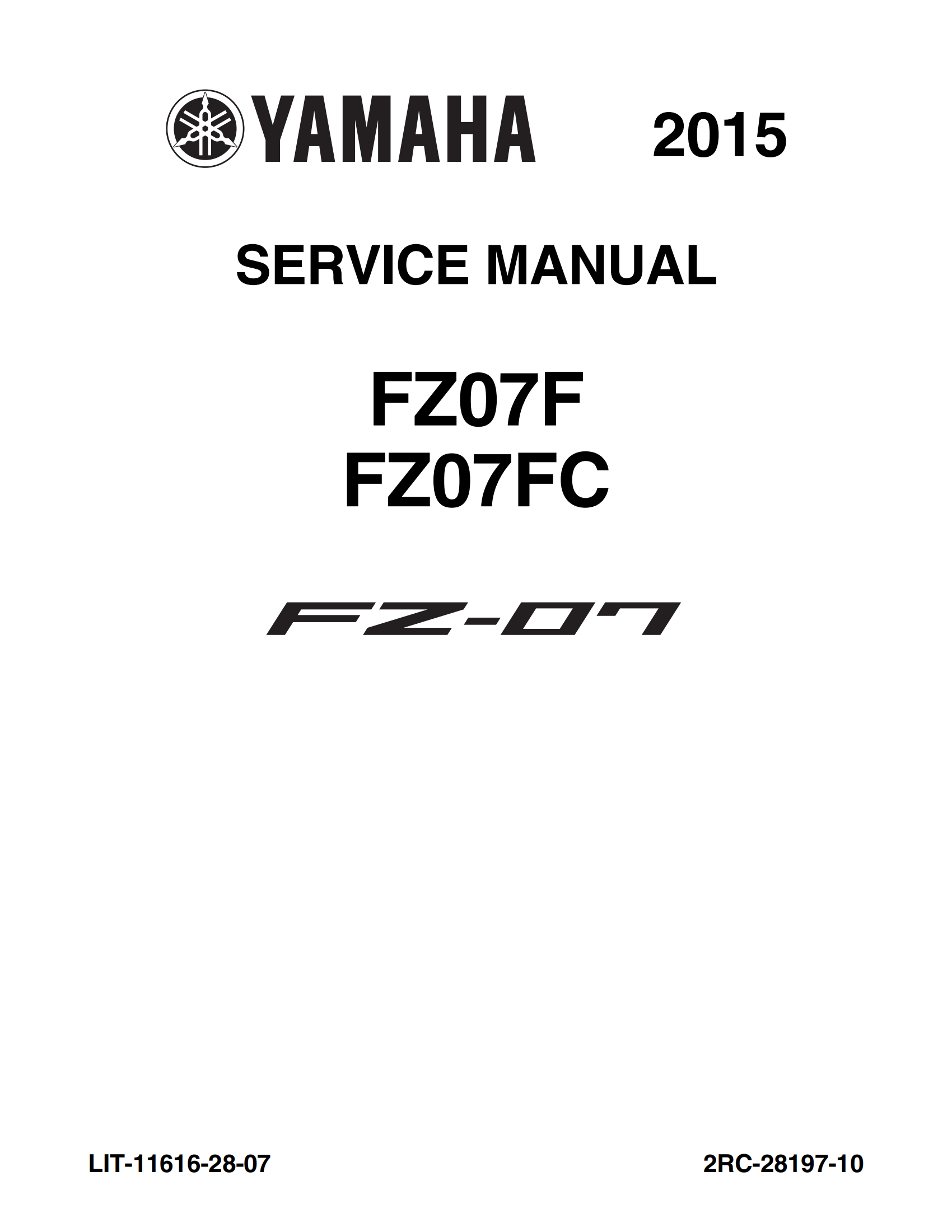 原版英文2014-2015年雅马哈fz07维修手册适用于同年份mt07维修手册插图