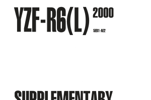 简体中文2000年雅马哈yzfr6雅马哈r6维修补充手册需要和1999-2002年雅马哈r6维修手册一起使用