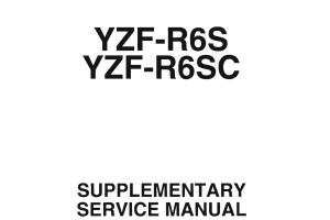 原版英文2004年雅马哈yzfr6雅马哈r6维修补充手册需要和2003-2005年雅马哈r6维修手册一起使用