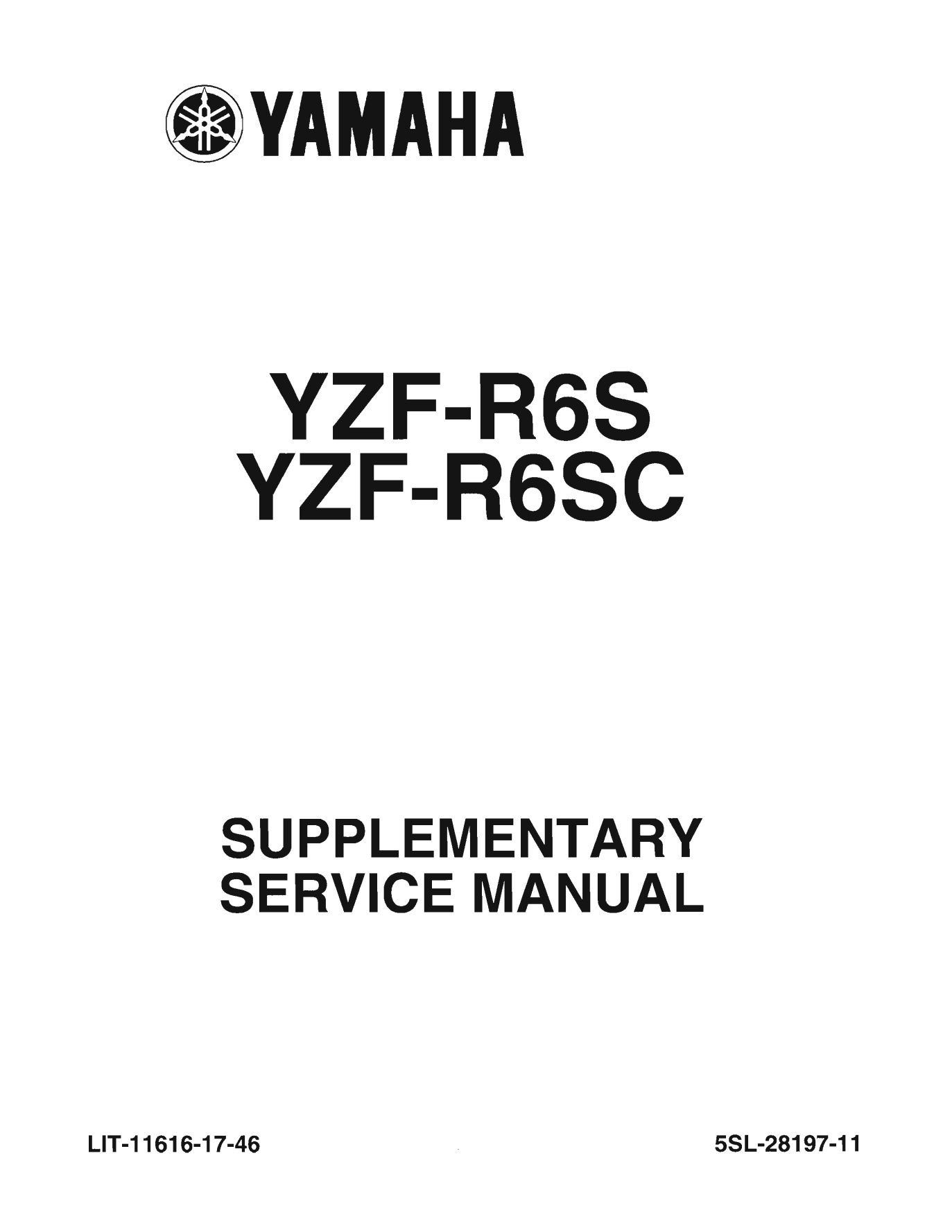 原版英文2004年雅马哈yzfr6雅马哈r6维修补充手册需要和2003-2005年雅马哈r6维修手册一起使用插图
