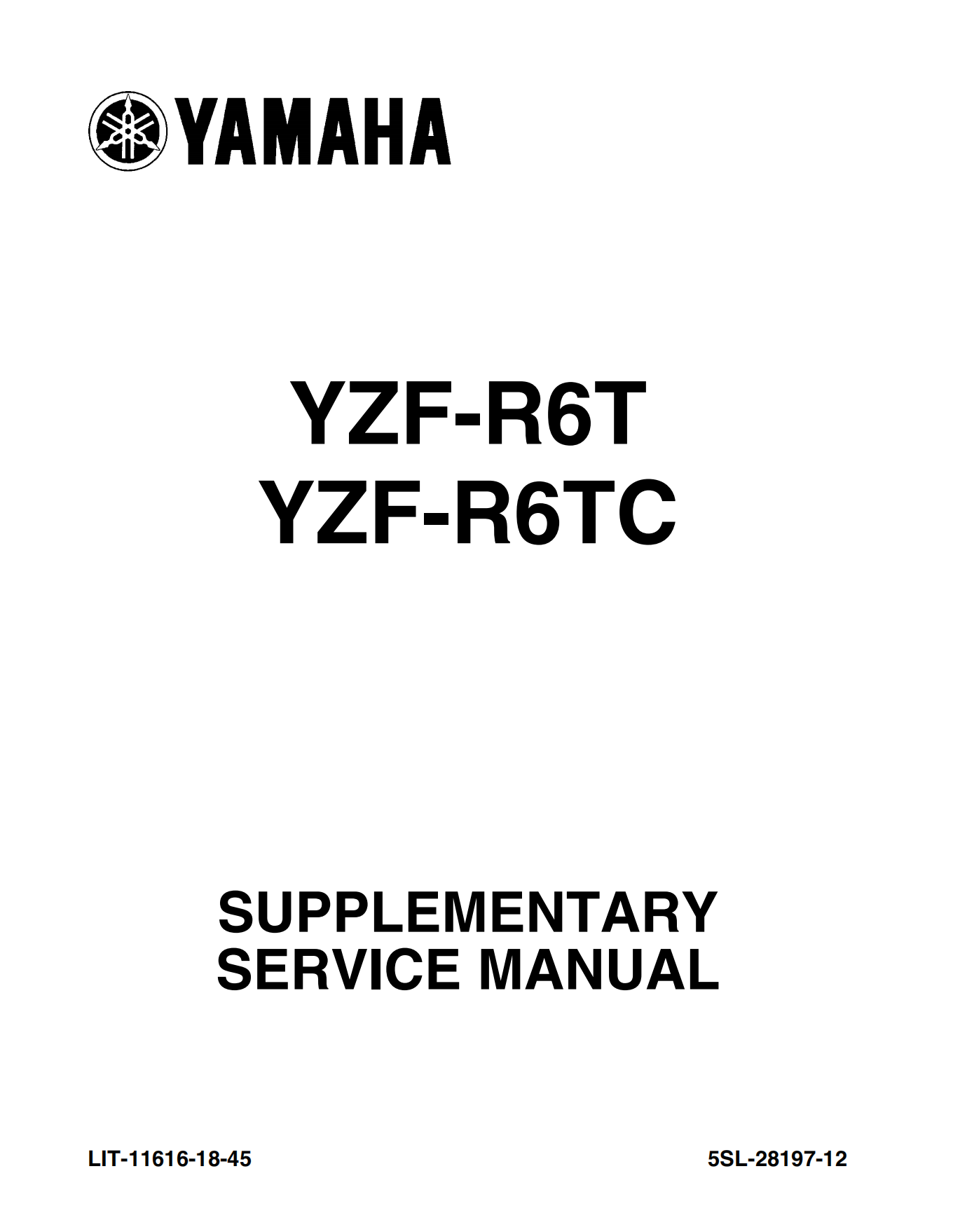 原版英文2005年雅马哈yzfr6雅马哈r6维修补充手册需要和2003-2005年雅马哈r6维修手册一起使用插图