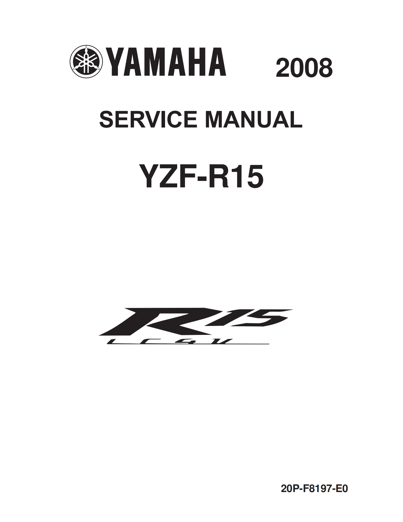 原版英文2008-2013年雅马哈r15维修手册 yamaha yzf-r15维修手册插图
