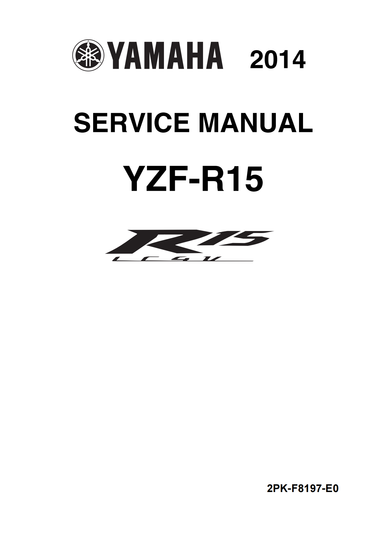 原版英文2014-2018年雅马哈r15维修手册 yamaha yzf-r15维修手册插图