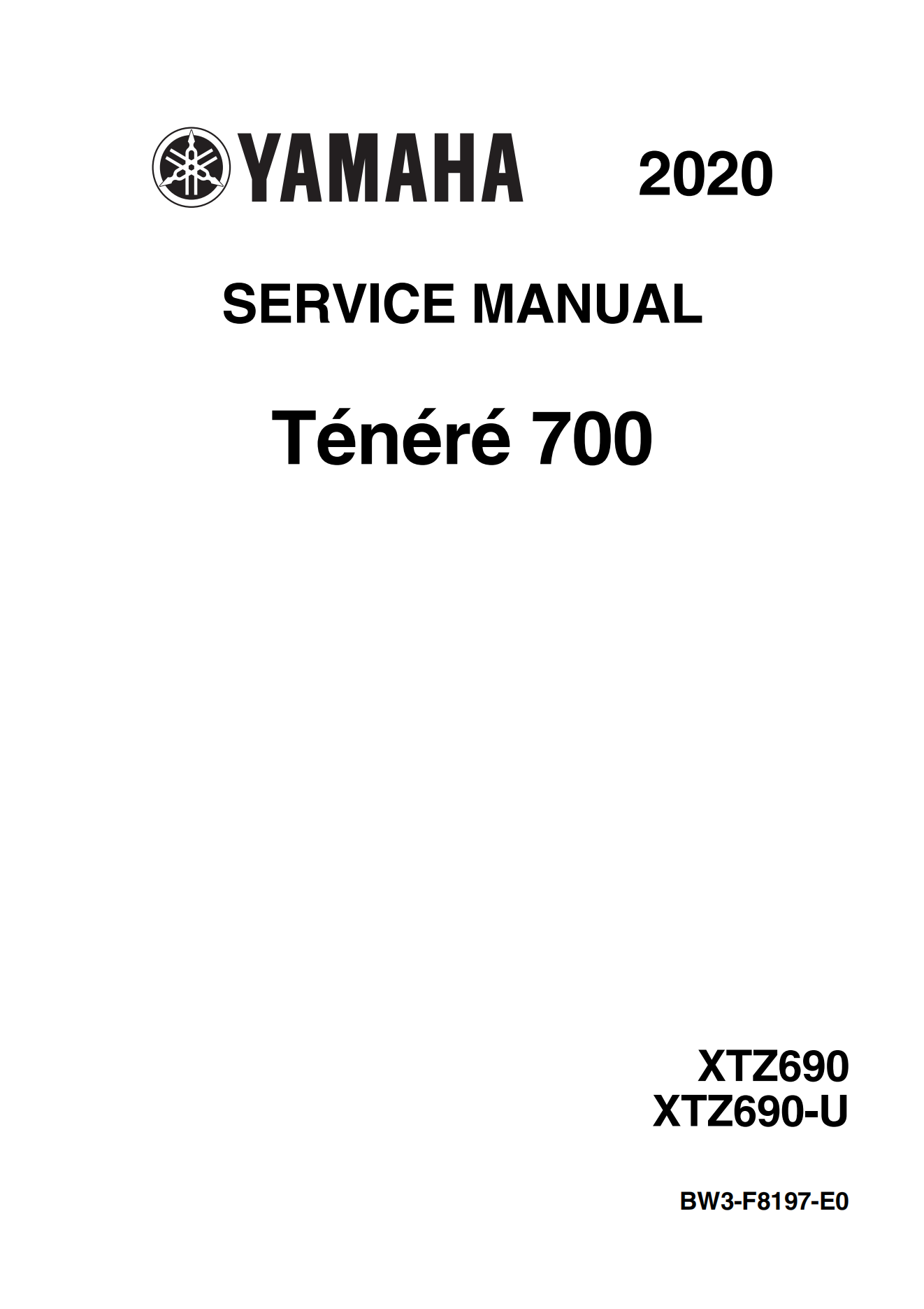 原版英文2020-2022年雅马哈Tenere700维修手册雅马哈t700维修手册插图