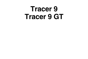 原版英文2021-2023年雅马哈tracer 9维修手册 TRACER 9 GT维修手册