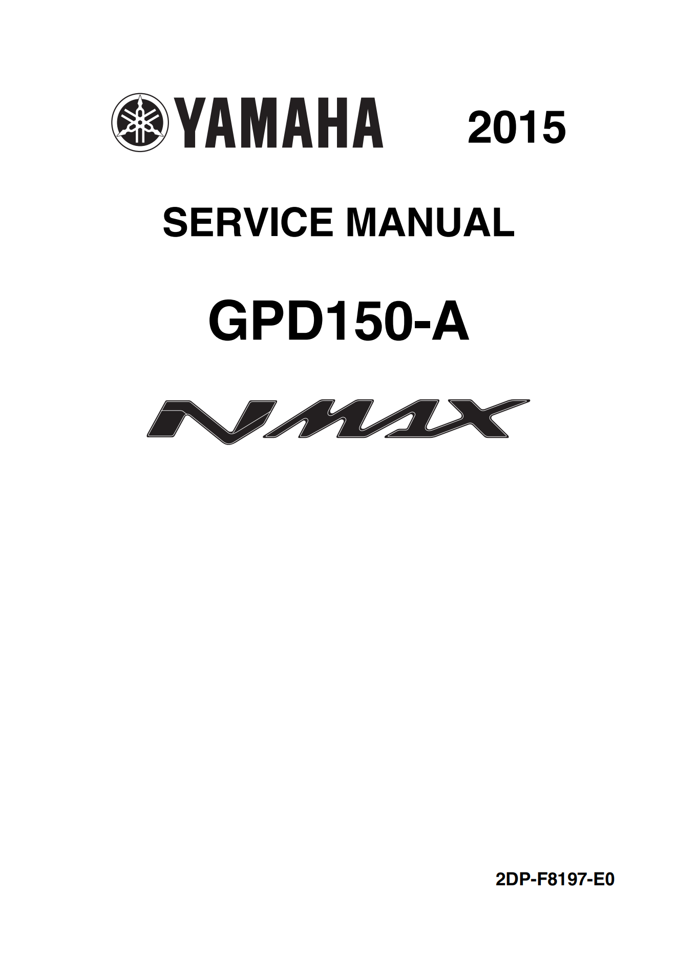 原版英文2015-2017年雅马哈nmax155维修手册GPD150-A维修手册插图