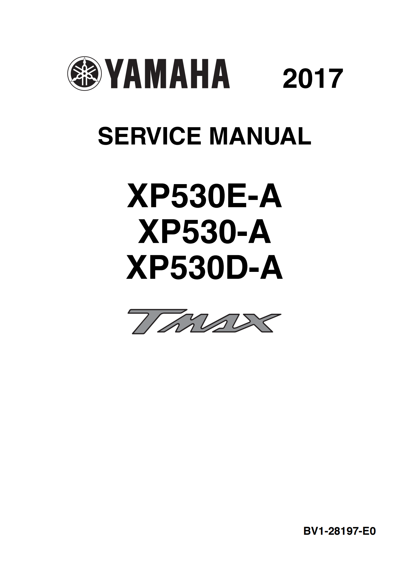 原版英文2017-2019年雅马哈tmax530维修手册XP530E-A XP530-A XP530D-A维修手册插图