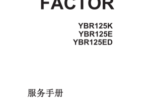 简体中文2009年雅马哈ybr125维修手册