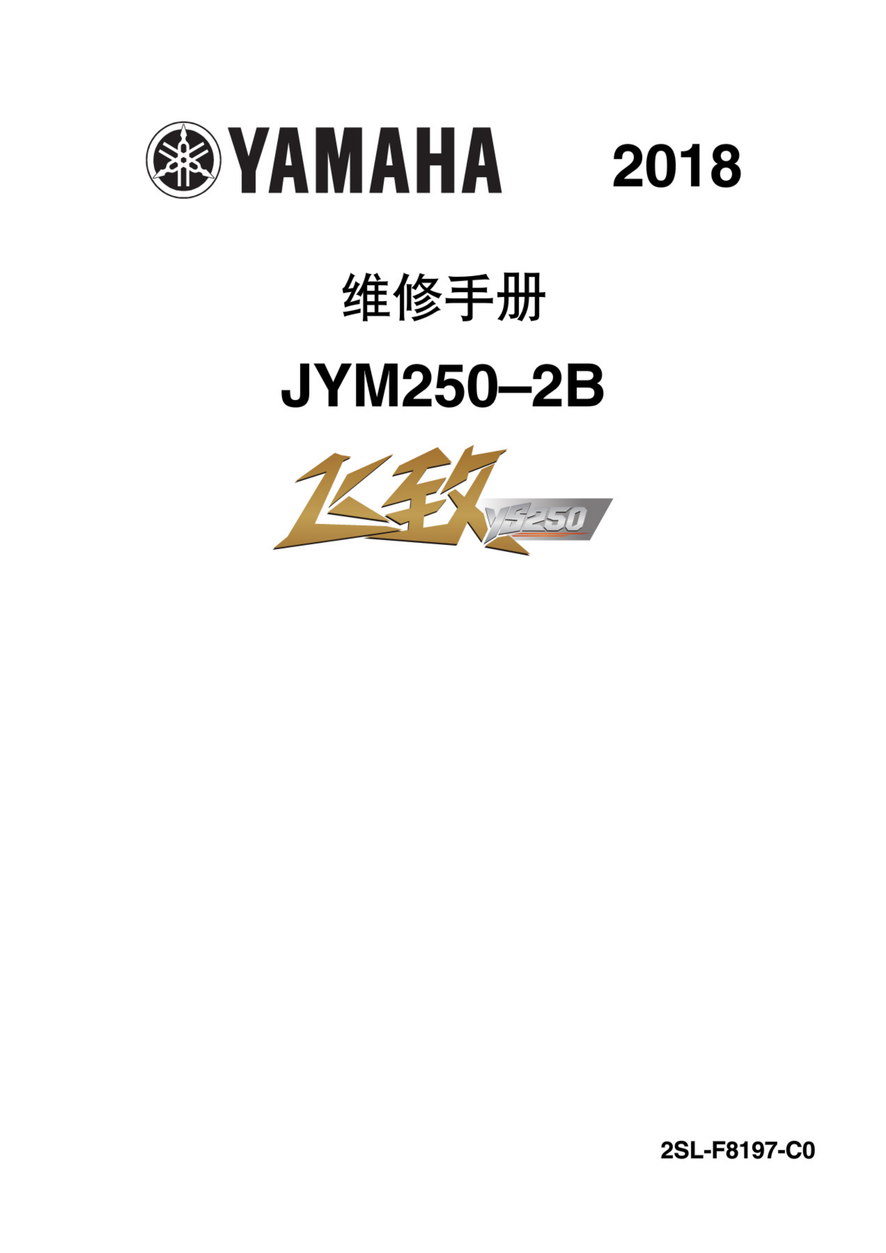 原版中文2018年雅马哈飞致250维修手册jym250-2b维修手册插图