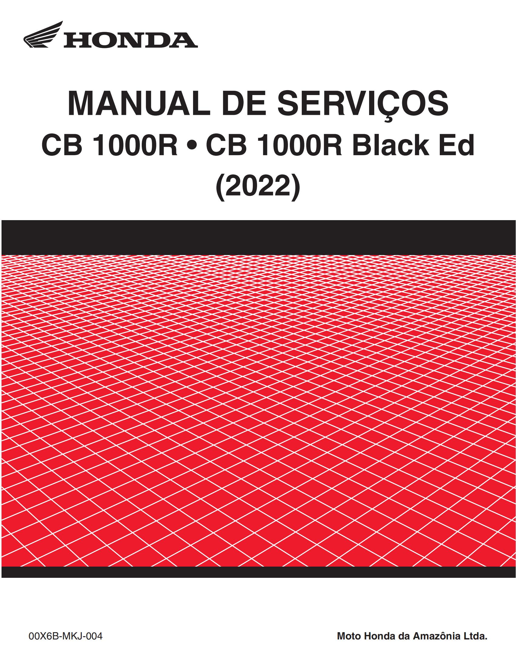 原版葡萄牙文2022-2024年本田CB1000R维修手册CB1000R Black Ed维修手册插图