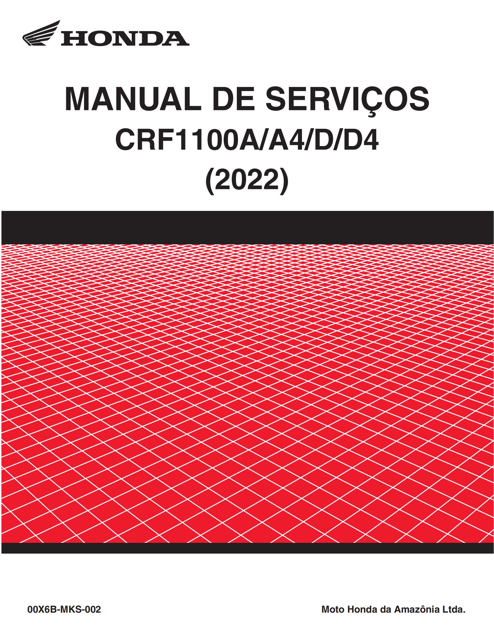 原版葡萄牙文2022-2024年本田CRF1100A维修手册CRF1100A 1000A4 1000D 10000D4维修手册插图