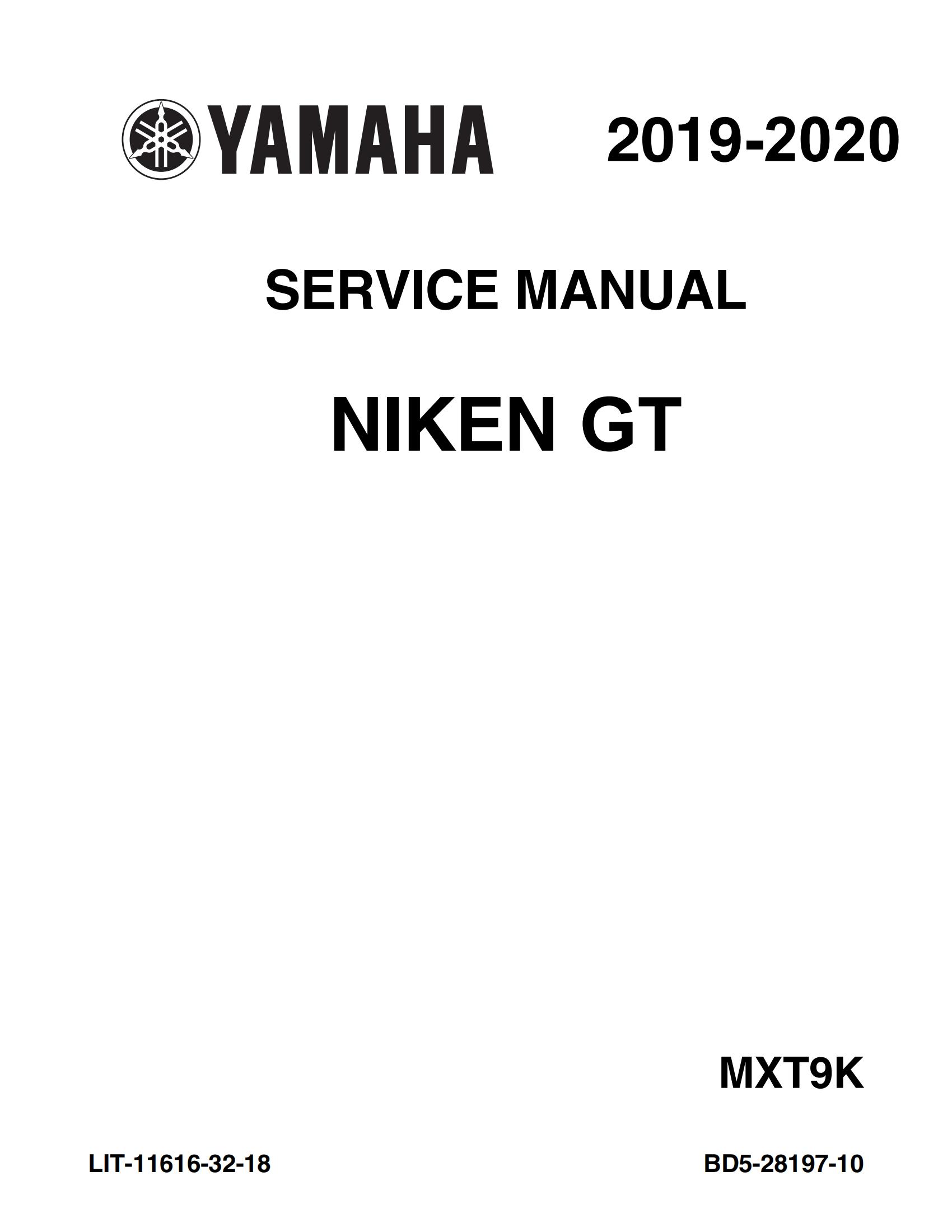 原版英文2019-2024年雅马哈NIKEN GT维修手册NIKEN维修手册插图